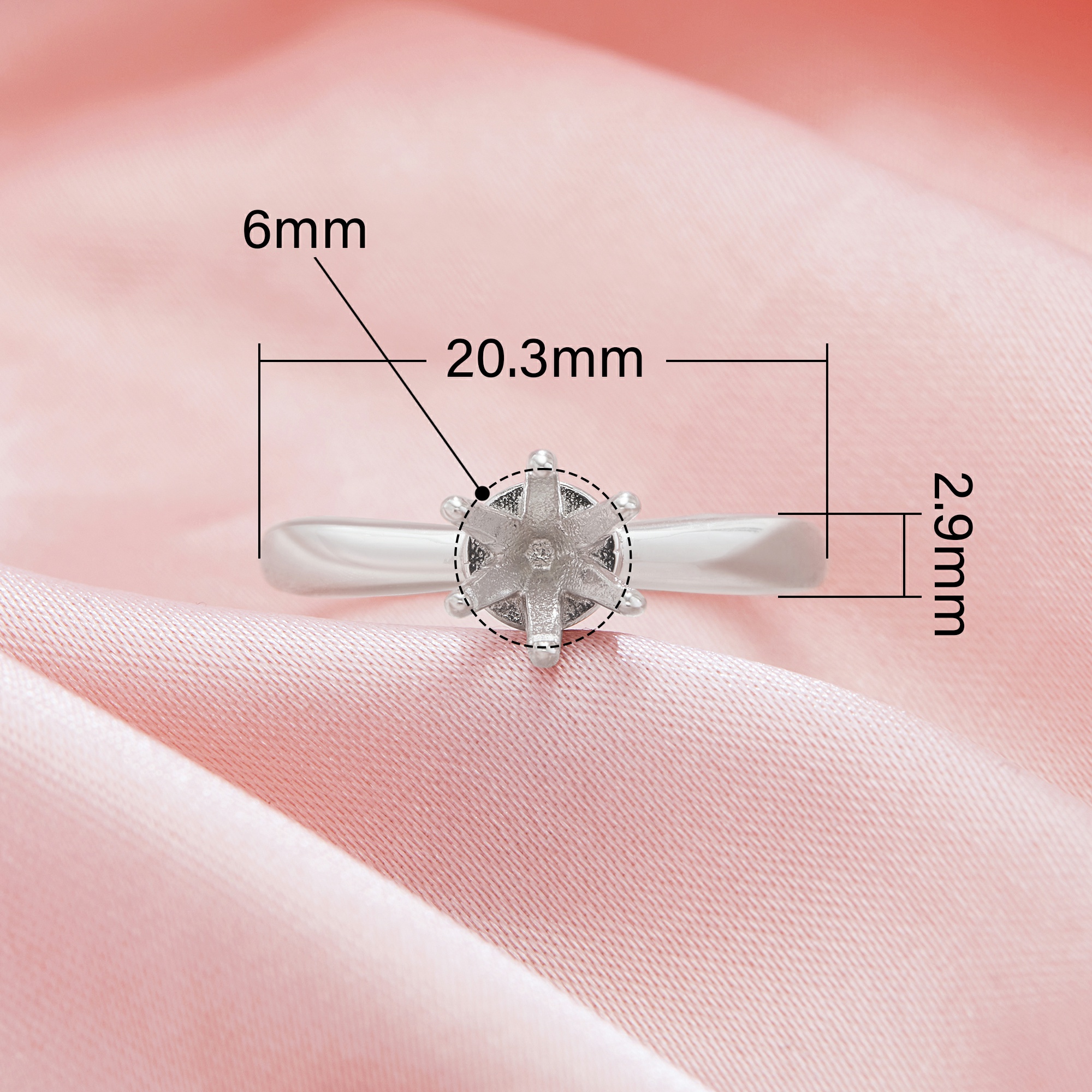 Solitaire Round Stone Prong Claw Bezel Ring Settings,Solid 14K 18K Gold Ring,Minimalist Ring,Simple Ring,DIY Ring Supplies For Gemstone 1295084 - Click Image to Close
