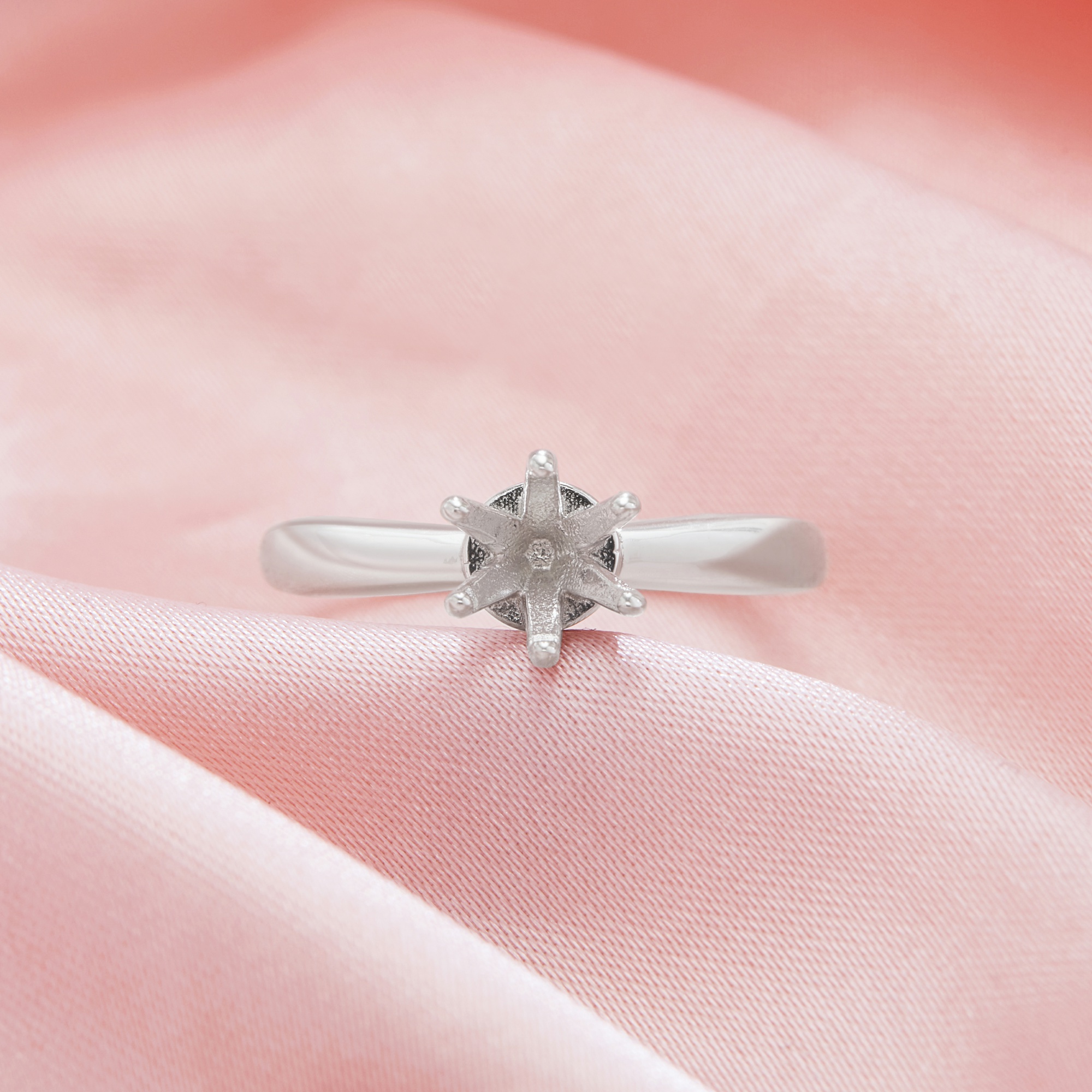 Solitaire Round Stone Prong Claw Bezel Ring Settings,Solid 14K 18K Gold Ring,Minimalist Ring,Simple Ring,DIY Ring Supplies For Gemstone 1295084 - Click Image to Close