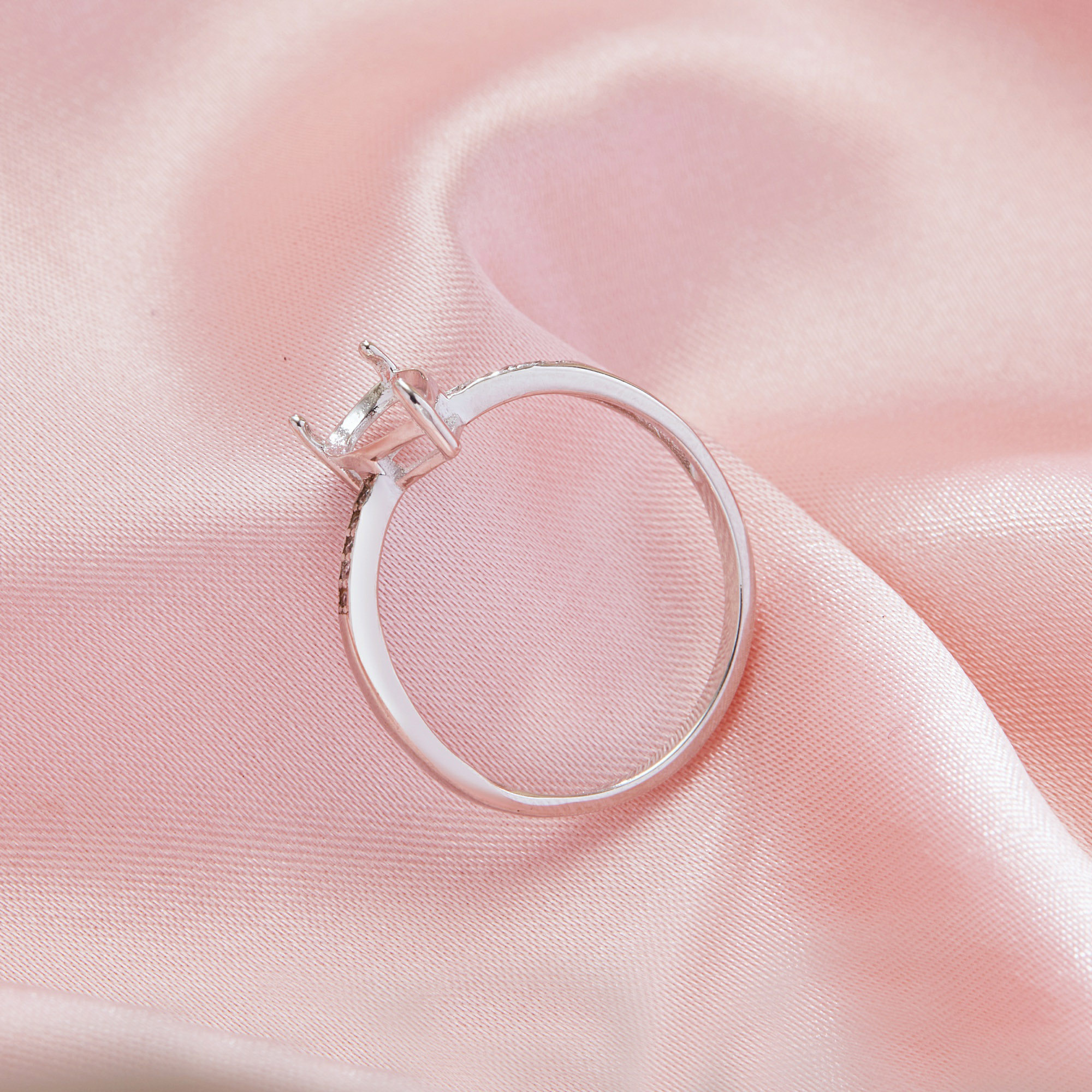 Pear Prong Ring Settings,Solid 14K 18K Gold Ring,Art Deco Minimalist Pear Ring,DIY Ring Supplies For Gemstone 1295088 - Click Image to Close