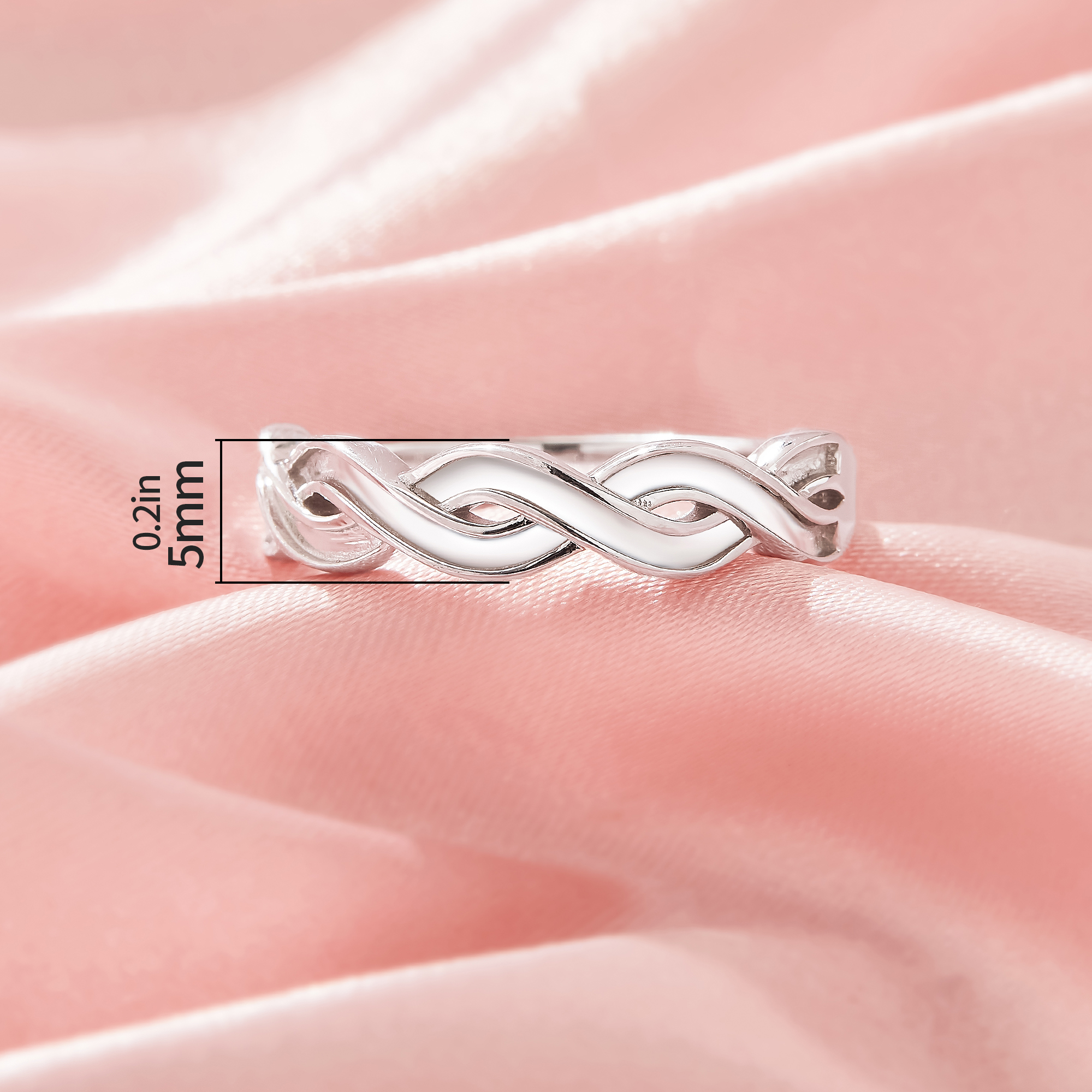 Keepsake Breast Milk Resin 1MM Channel Bezel Ring Settings,Half Band Infinity Solid Back Solid 925 Sterling Silver Ring,Stackable Ring,DIY Ring Supplies 1295104-1