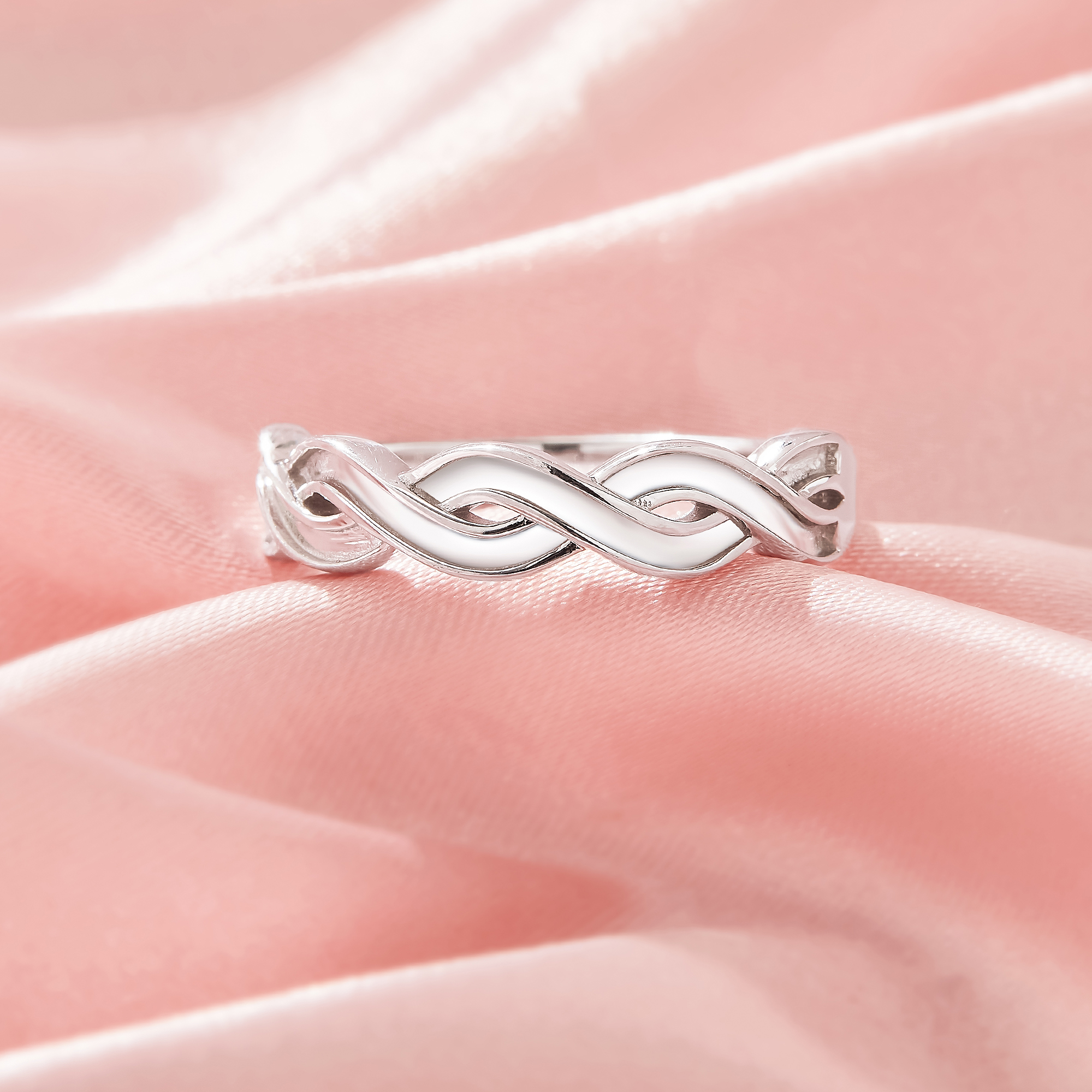 Keepsake Breast Milk Resin 1MM Channel Bezel Ring Settings,Half Band Infinity Solid Back Solid 925 Sterling Silver Ring,Stackable Ring,DIY Ring Supplies 1295104-1