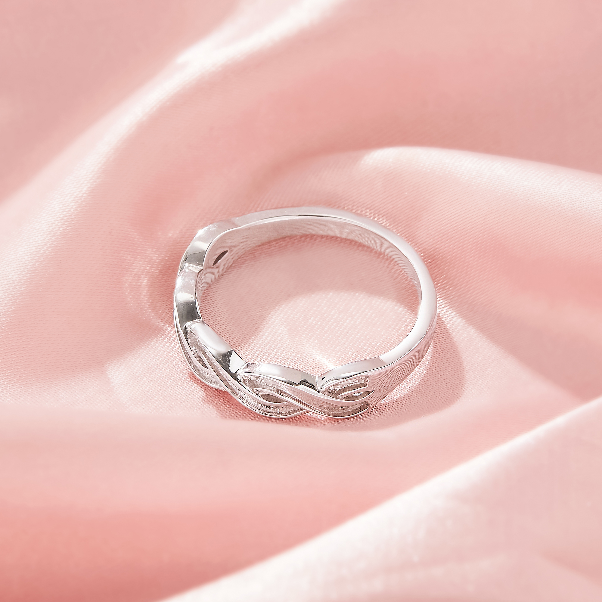 Keepsake Breast Milk Resin 1MM Channel Bezel Ring Settings,Half Band Infinity Solid Back Solid 925 Sterling Silver Ring,Stackable Ring,DIY Ring Supplies 1295104-1