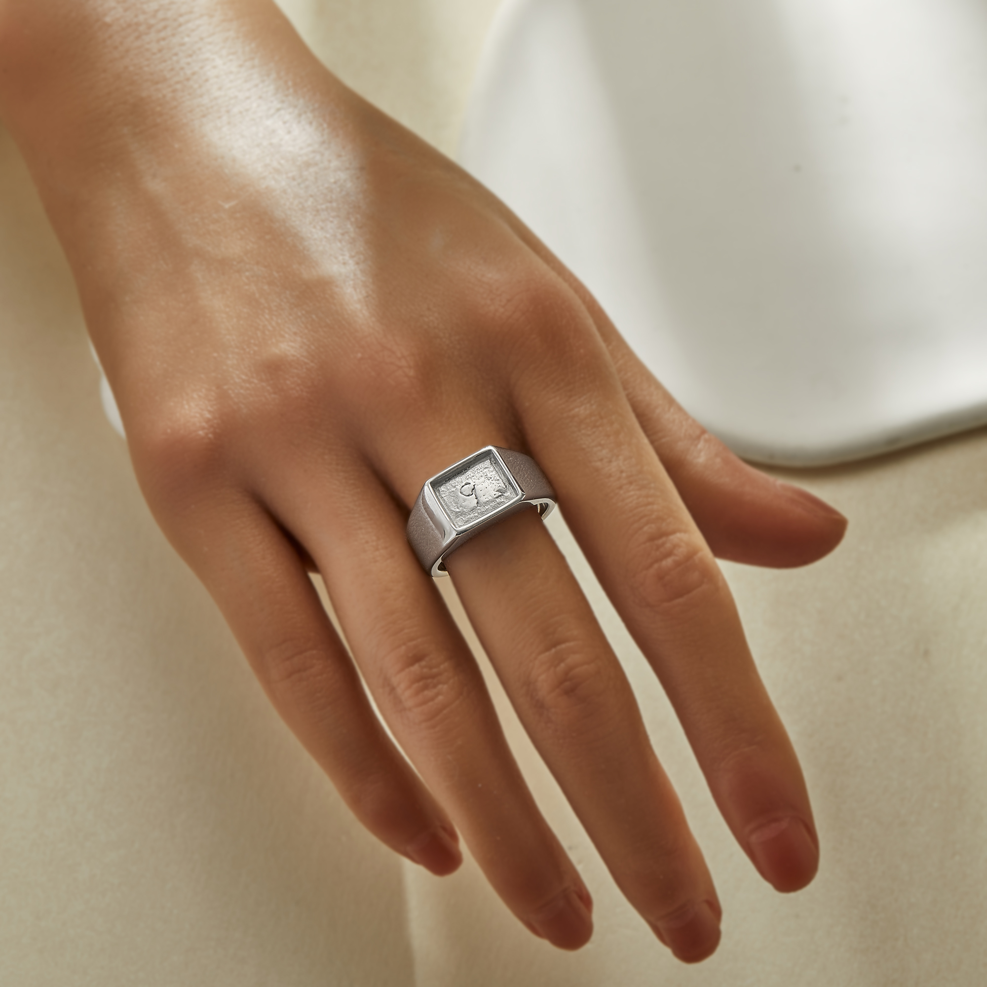 7.9x9.9MM Keepsake Breast Milk Resin Rectangle Bezel Ring Blank Setting,Stainless Steel Men's Ring,Wide Face Ring,DIY Ring Supplies 1295114