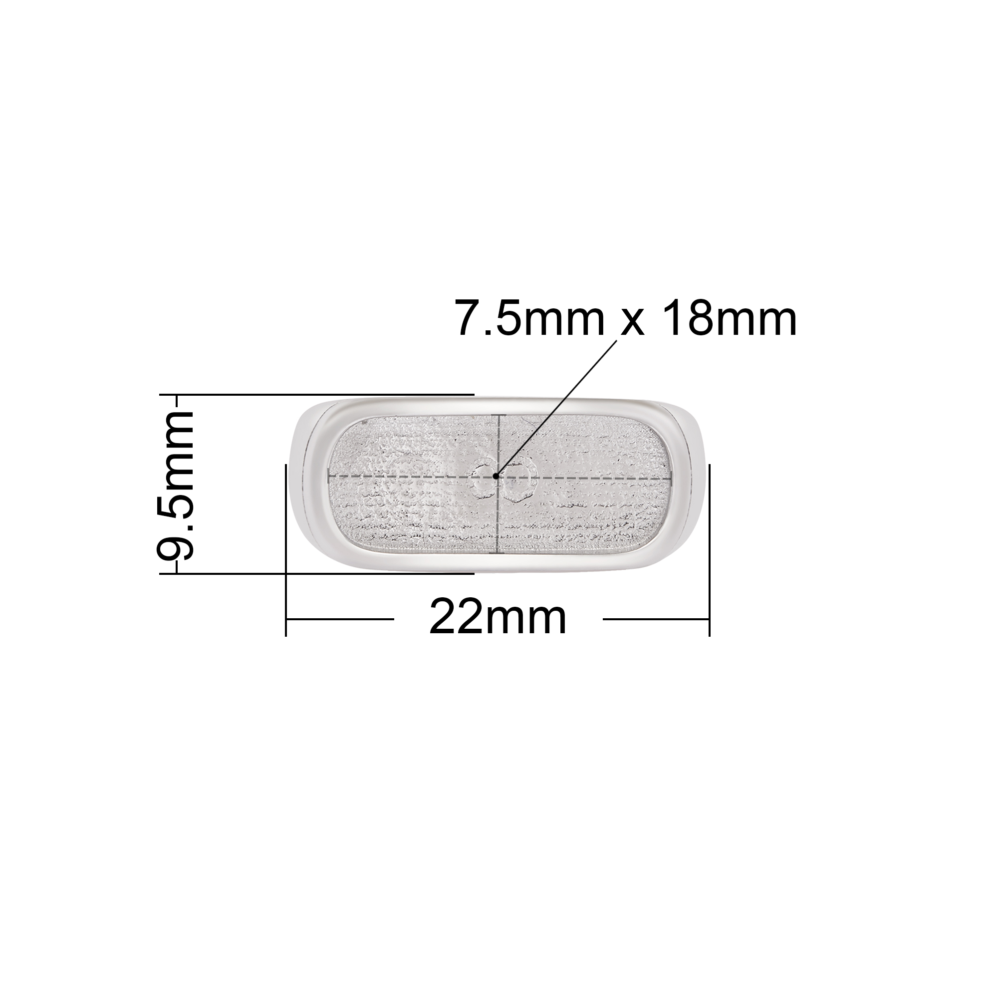 7.5x18MM Keepsake Breast Milk Resin Rectangle Bezel Ring Blank Setting,Stainless Steel Men's Ring,Wide Face Ring,DIY Ring Supplies 1295115
