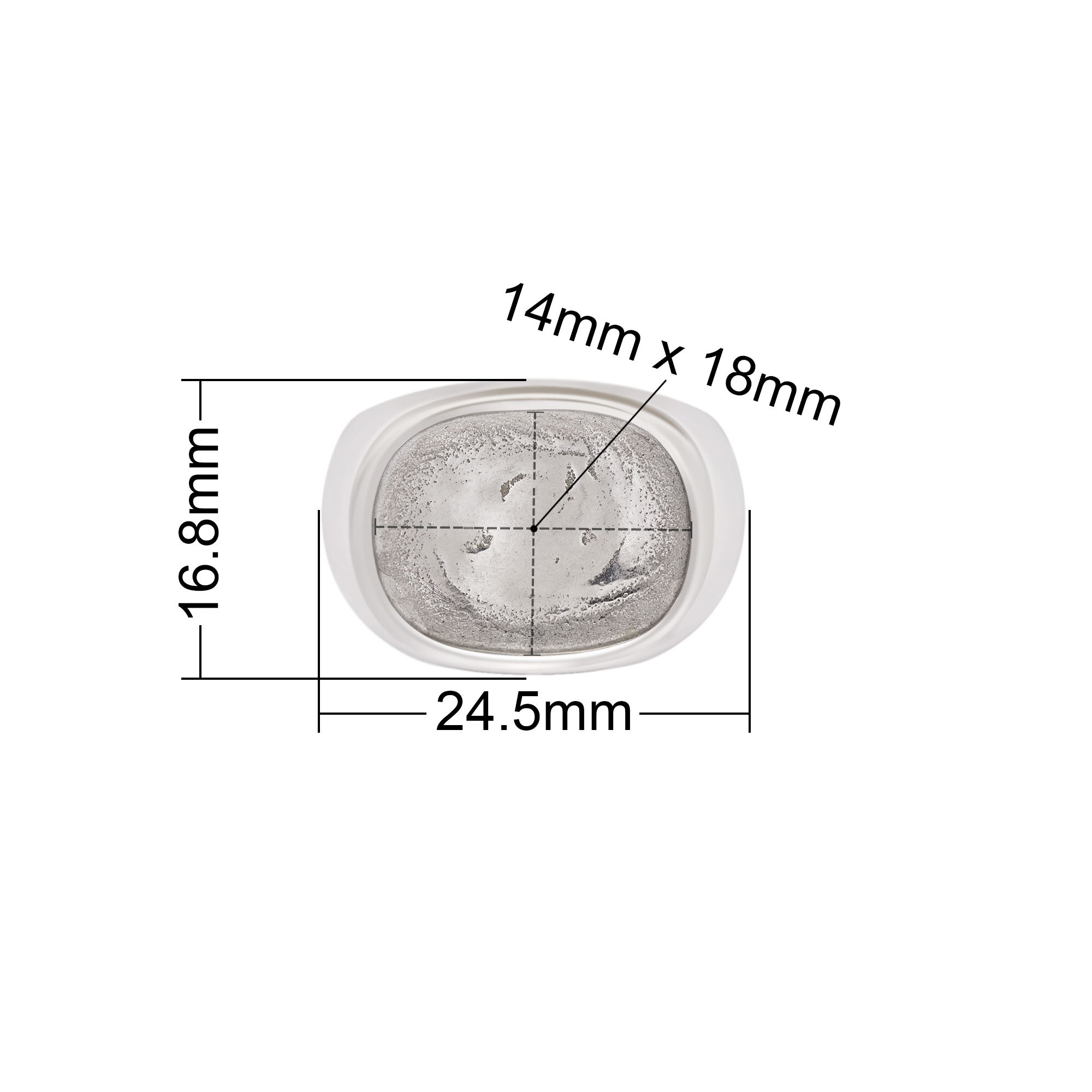 14x18MM Keepsake Breast Milk Resin Oval Bezel Ring Blank Setting,Stainless Steel Men's Ring,Wide Face Ring,DIY Ring Supplies 1295116