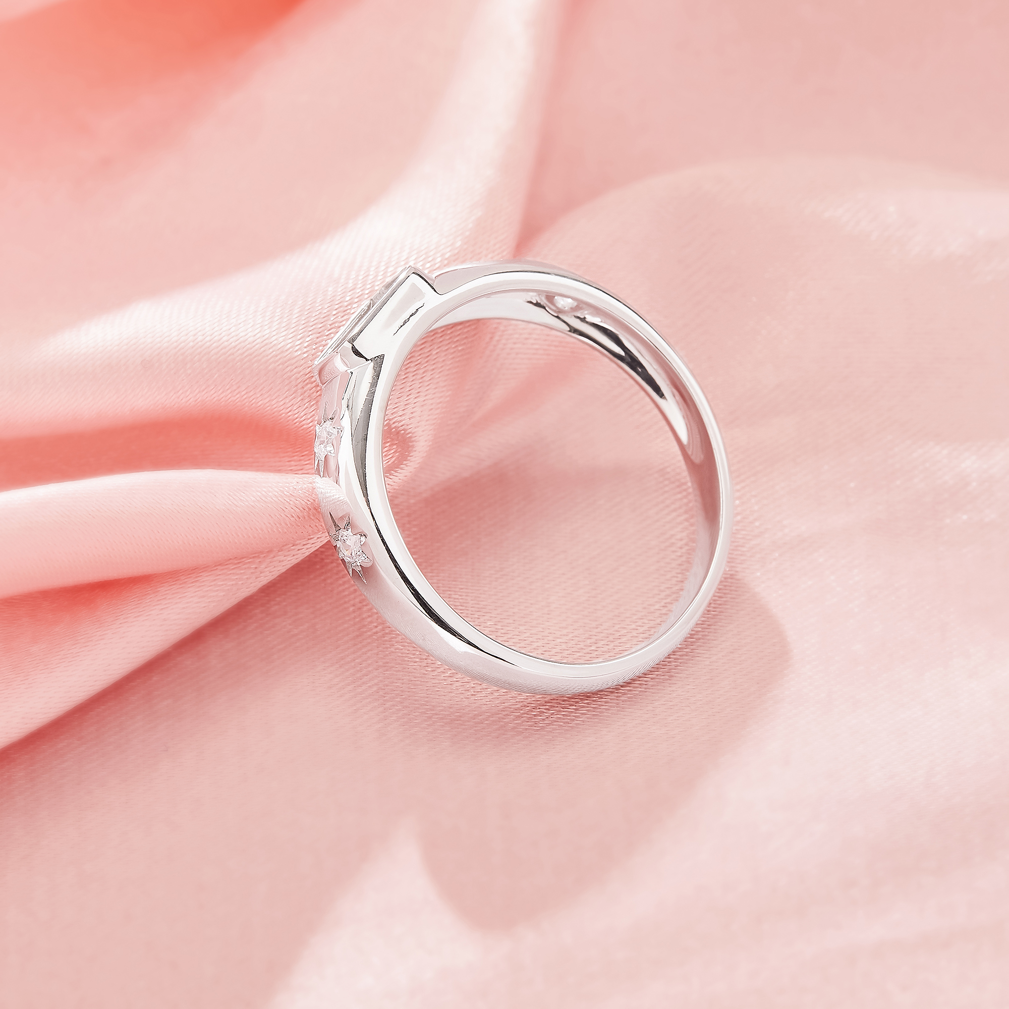 4x6MM Keepsake Breast Milk Resin Rectangle Bezel Ring Settings,Solid 14K 18K Gold Ring,Star Art Deco Ring,DIY Ring Supplies 1295117