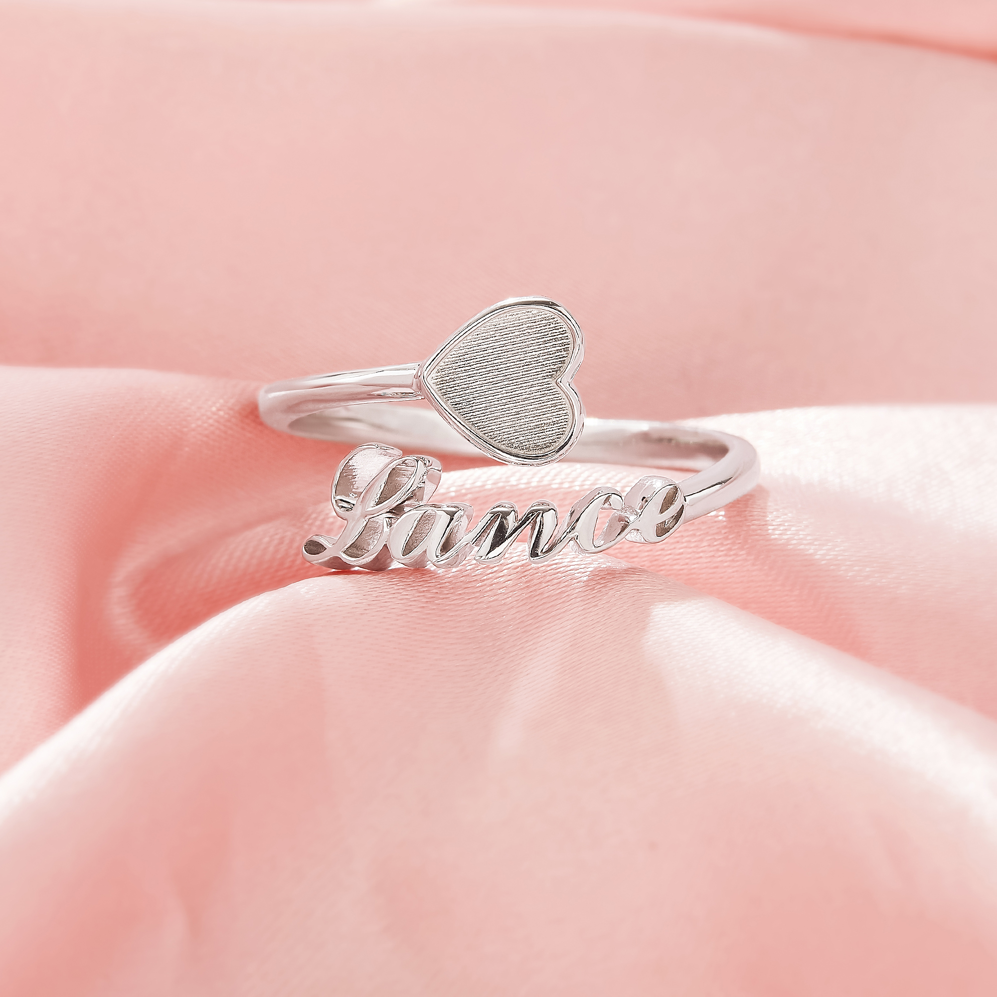 6MM Keepsake Breast Milk Resin Heart Ring Bezel Settings,Customized Name Solid 14K 18K Gold Ring,Art Deco Adjustable Ring,DIY Ring Supplies 1295119