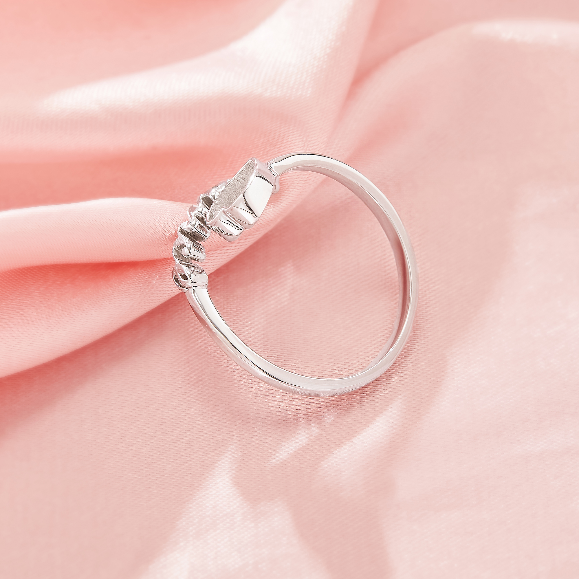 6MM Keepsake Breast Milk Resin Heart Ring Bezel Settings,Customized Name Solid 14K 18K Gold Ring,Art Deco Adjustable Ring,DIY Ring Supplies 1295119