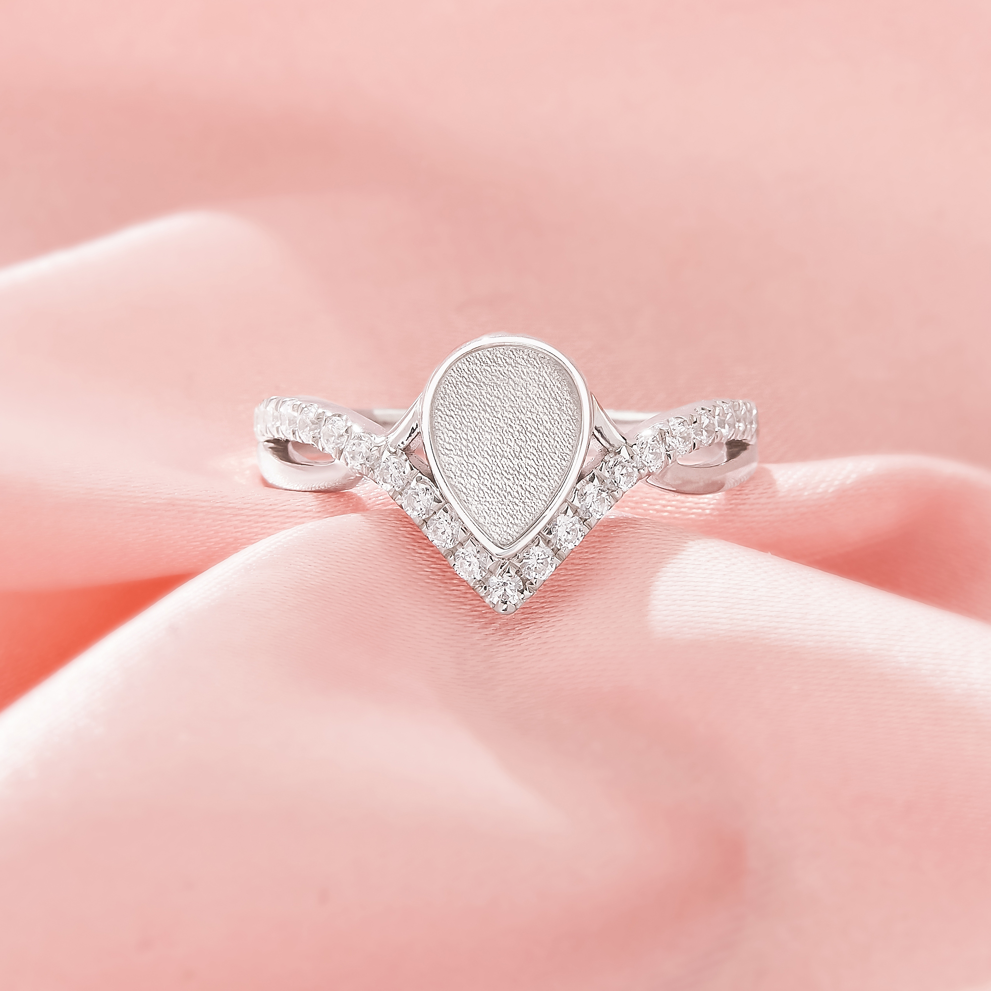 6x8MM Keepsake Breast Milk Resin Pear Bezel Ring Settings,Birthstone Infinity Solid 925 Sterling Silver Rose Gold Plated Ring,DIY Ring Supplies 1295123-1