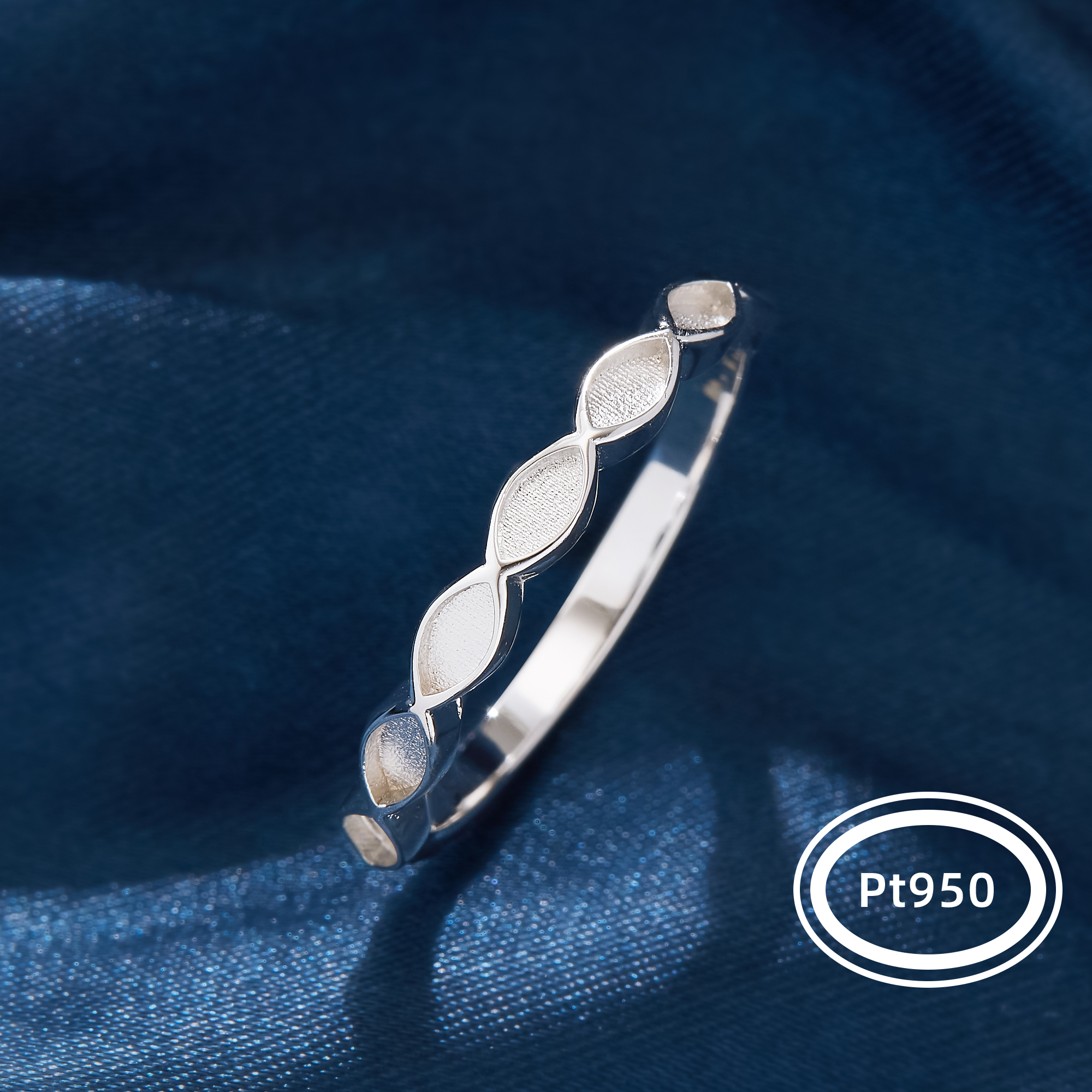 2x4MM Keepsake Mother Milk Resin Ring Settings Pt950 Platinum Marquise Bezel Stackable Ring Bezel 1295175