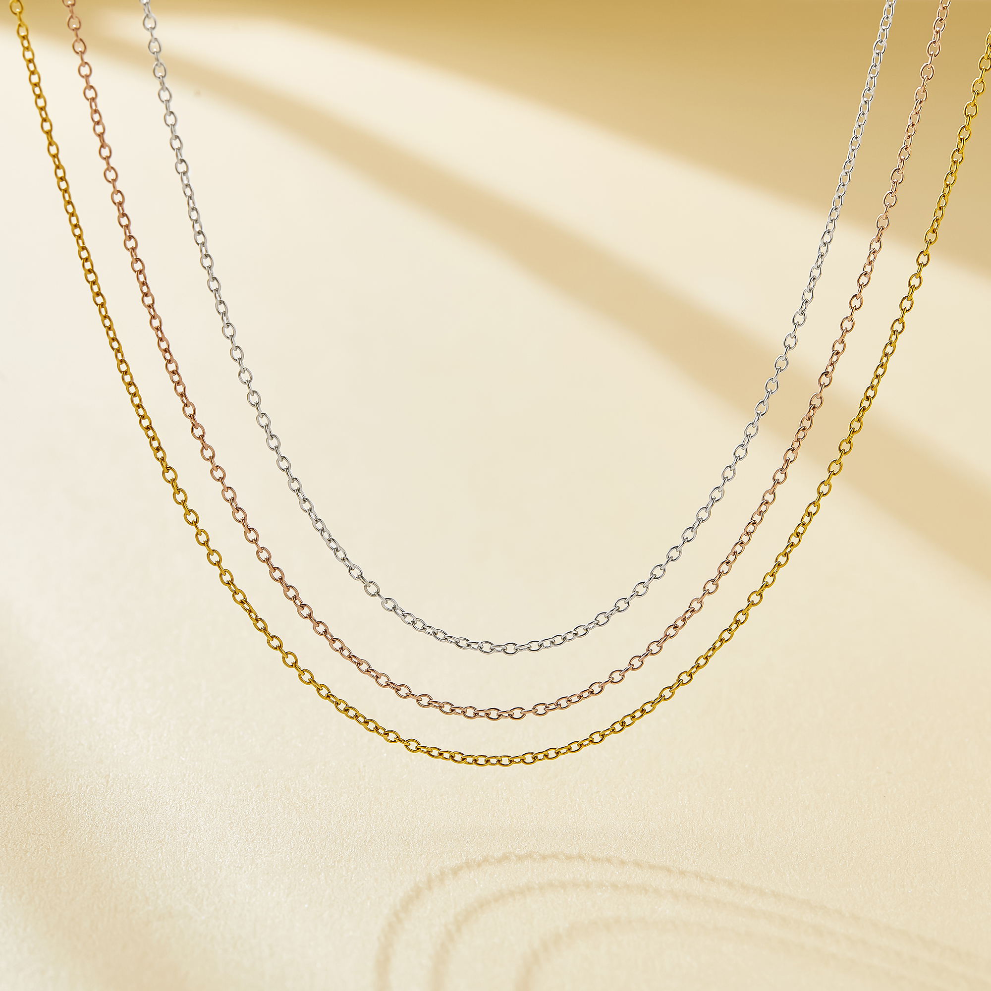 Link Chain, Stainless Steel Choker Necklace, Offers Women Jewelry For Wedding, Party, And Simple Thin Basic Accessories 18''+2'' 1314032