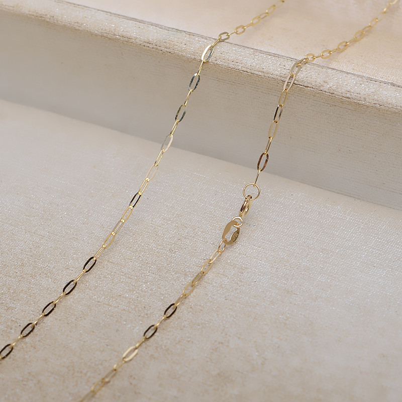 1.3MM Solid 18K Yellow Gold Necklace,Au750 Necklace,18K Gold Cable Necklace,DIY Necklace Chain Supplies 1315031 - Click Image to Close