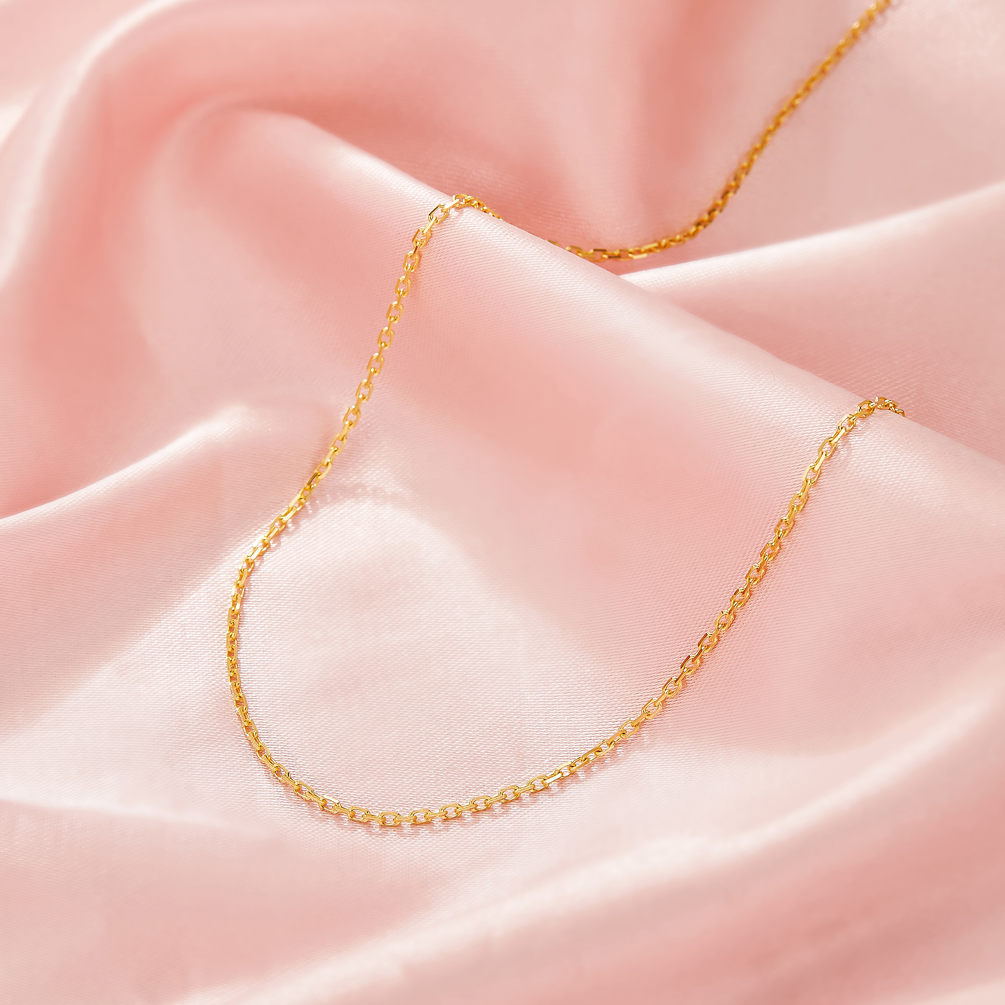 1MM Cable Oval Chain Necklace,Solid 18K Gold Necklace Chain,Minimalist Chain Necklace,DIY Necklace Supplies 1315036 - Click Image to Close
