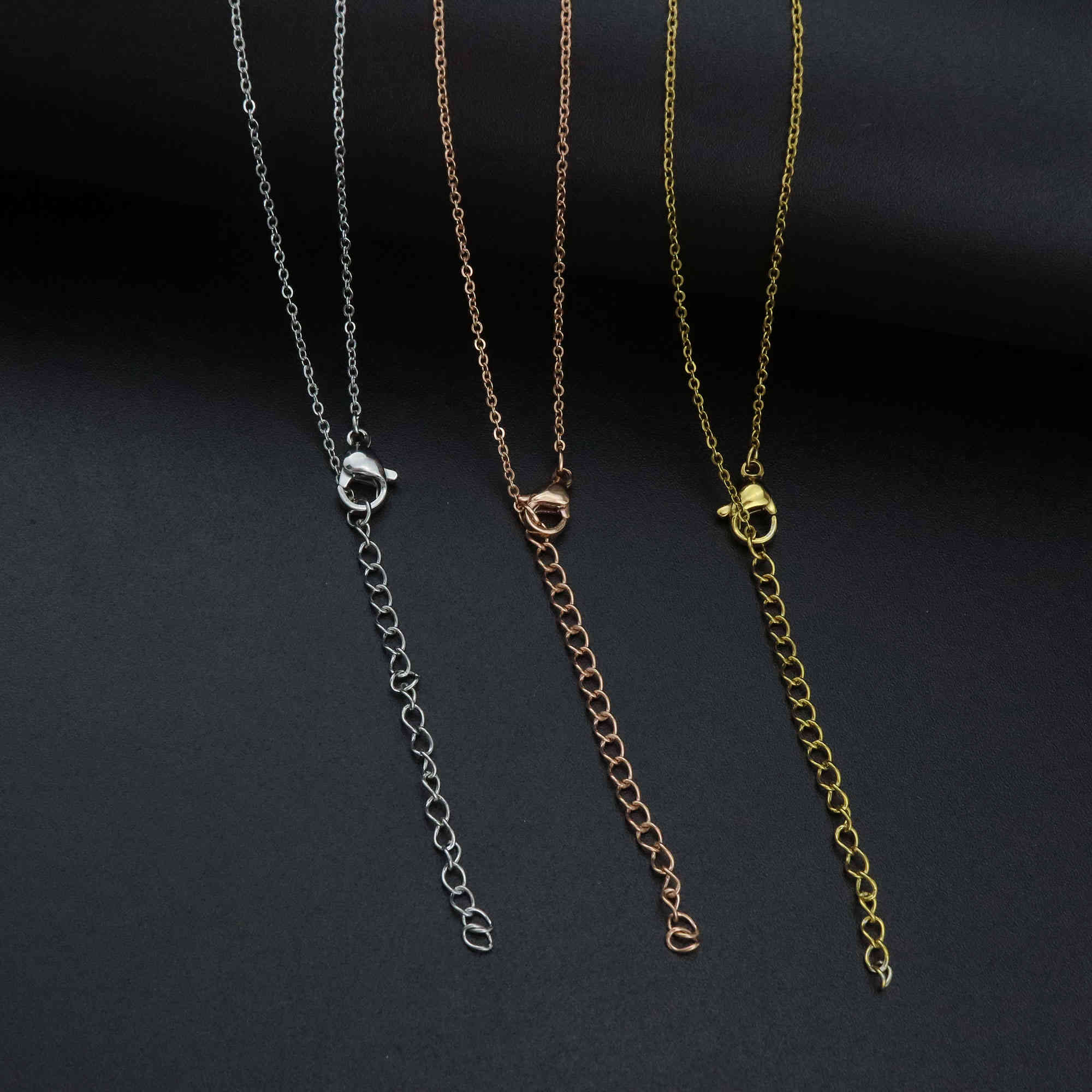 5Pcs 1MM Thick 16-22Inches Rose Gold Plated Stainless Steel O Chain Necklace DIY Supplies Findings 1320010-1 - Click Image to Close