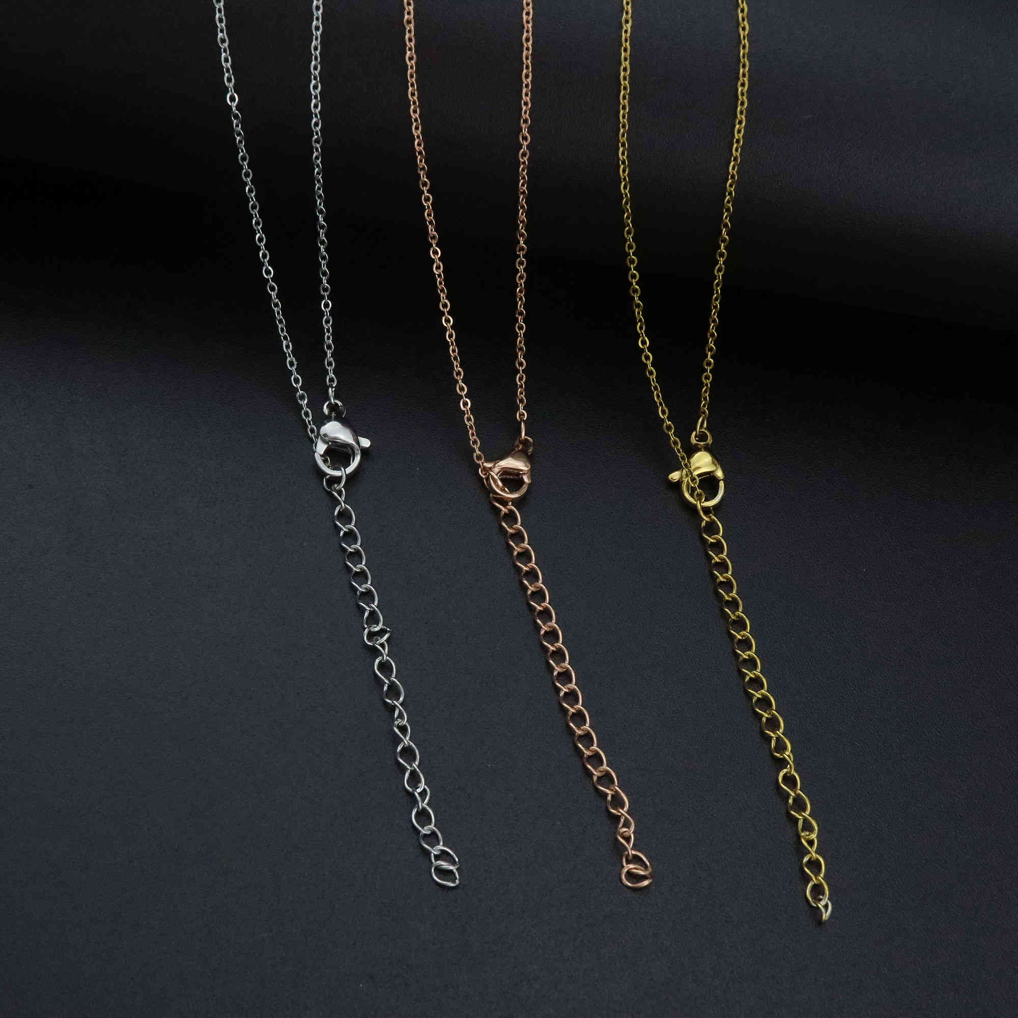 5Pcs 2MM Thick 16-22Inches Rose Gold Plated Stainless Steel O Chain Necklace DIY Supplies Findings 1320010-2 - Click Image to Close