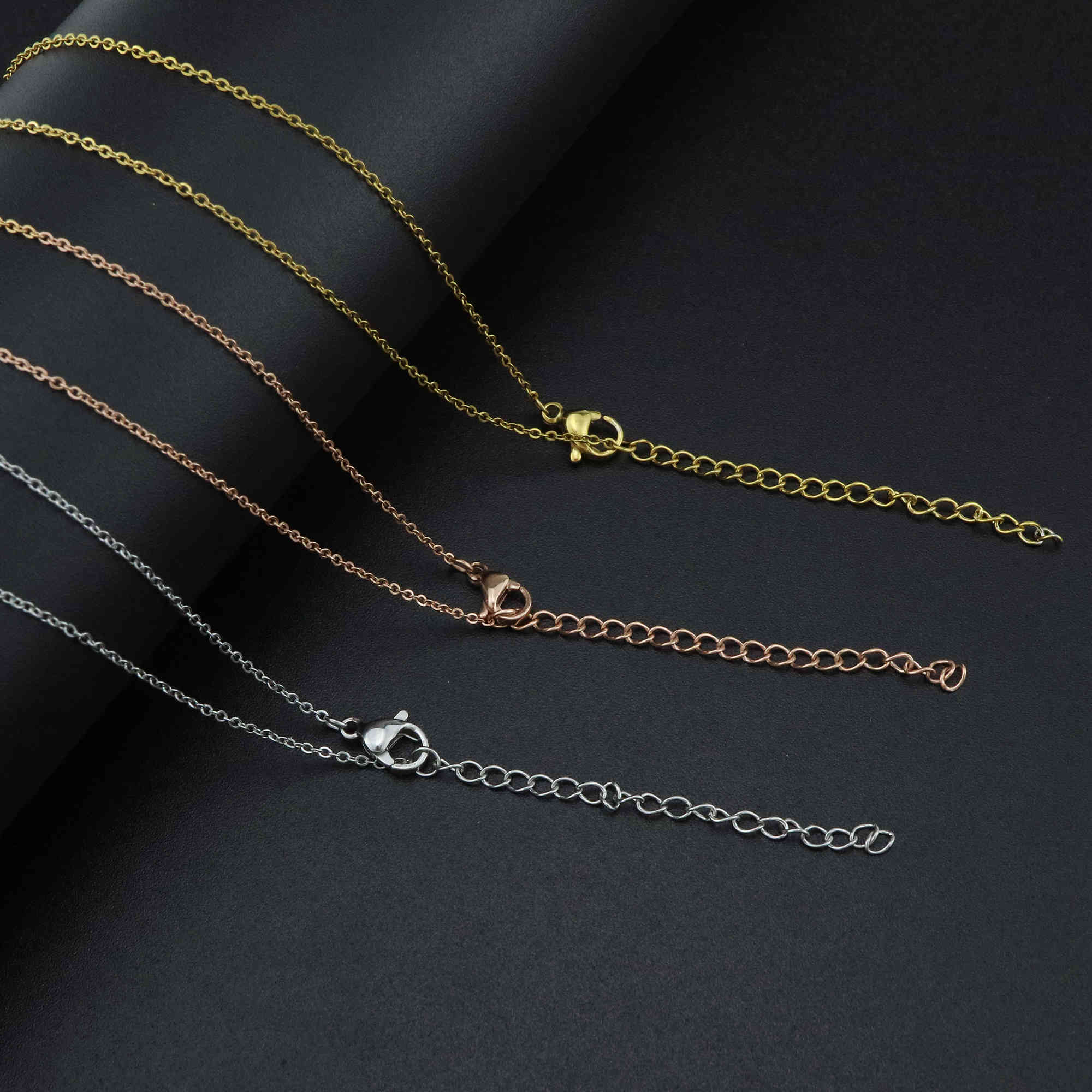 5Pcs 1MM Thick 16-22Inches Rose Gold Plated Stainless Steel O Chain Necklace DIY Supplies Findings 1320010-1 - Click Image to Close