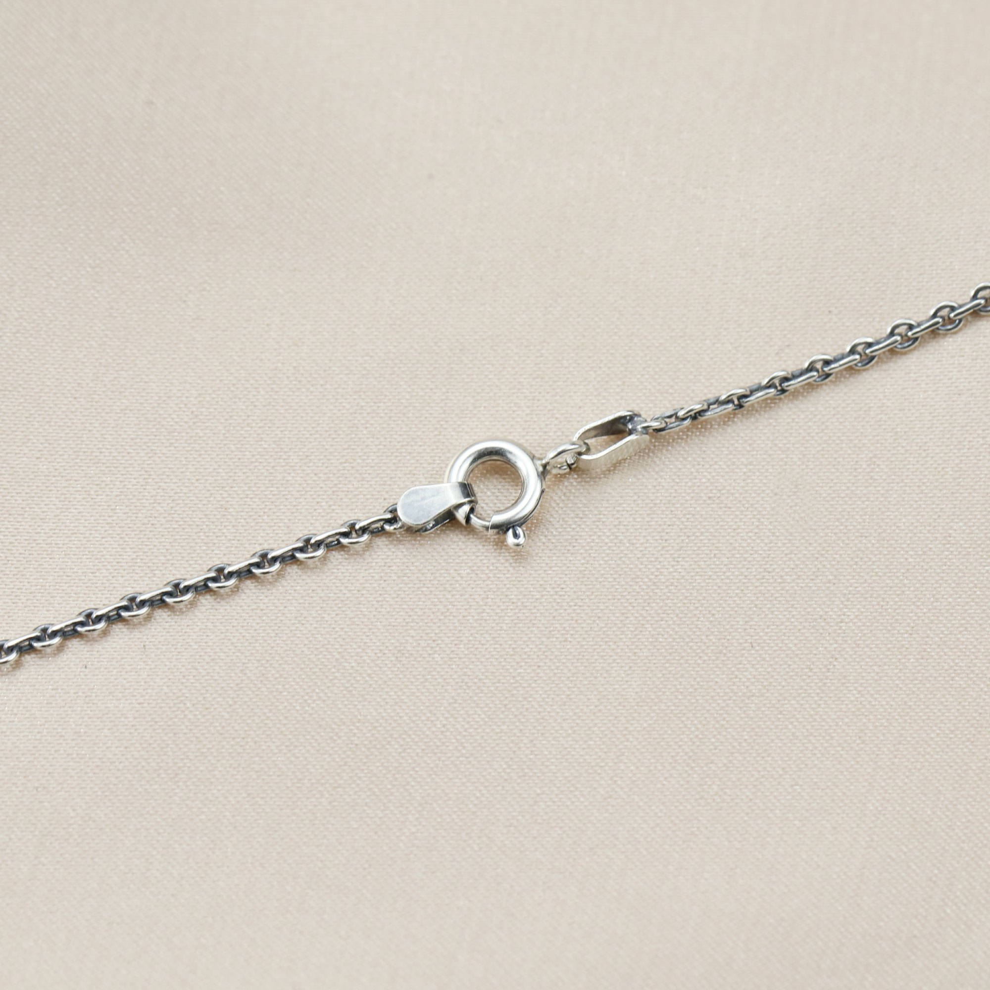 2MM Round Cable Necklace Chain Antiqued Solid 925 Sterling Silver Necklace DIY Jewelry Supplies 1320022 - Click Image to Close