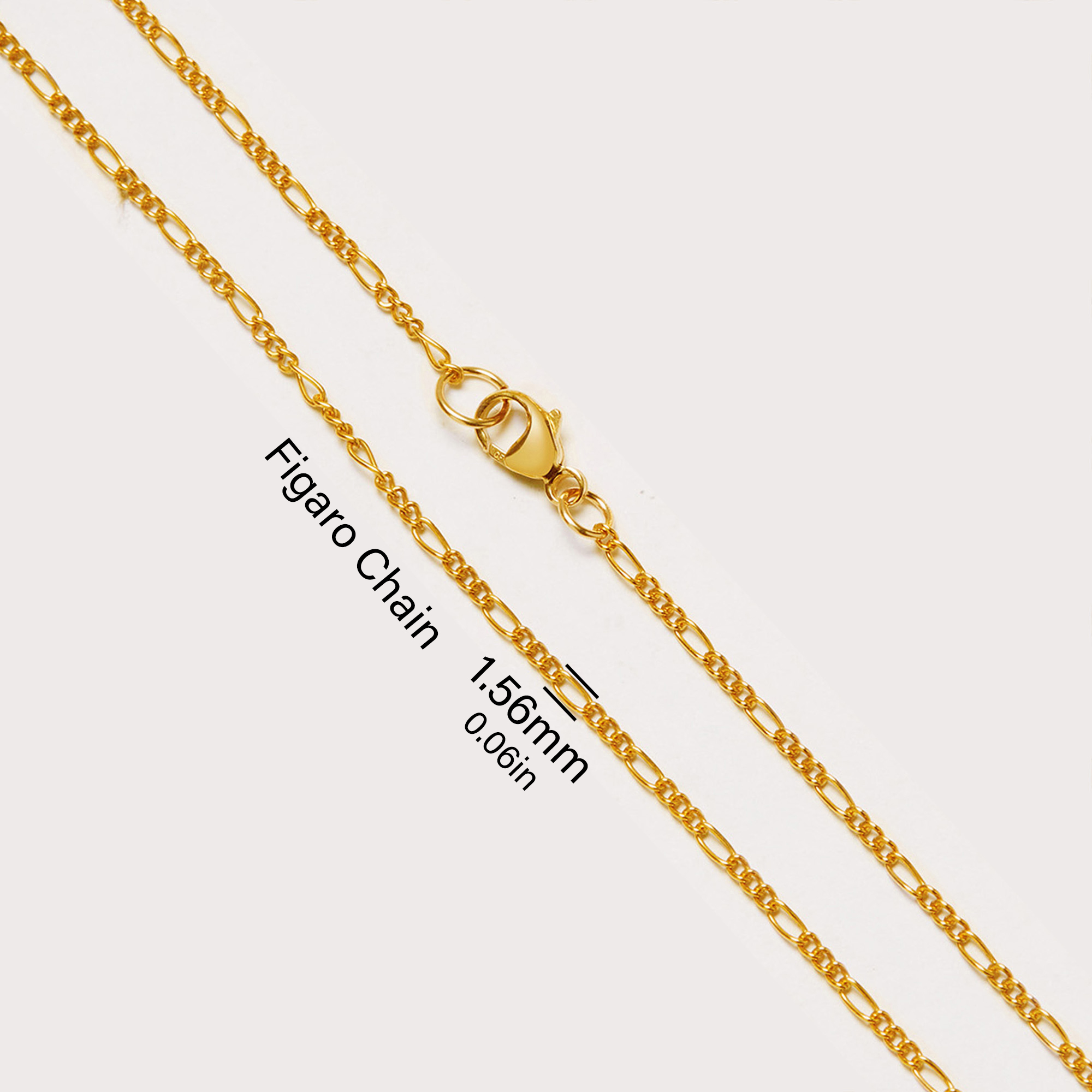 1PCS 14K Gold Filled Necklace Chain,Cable Round Chain,Figaro Chain,Link Paperclip Chain,Simple Necklace Chain,DIY Necklace Supplies 1320040 - Click Image to Close