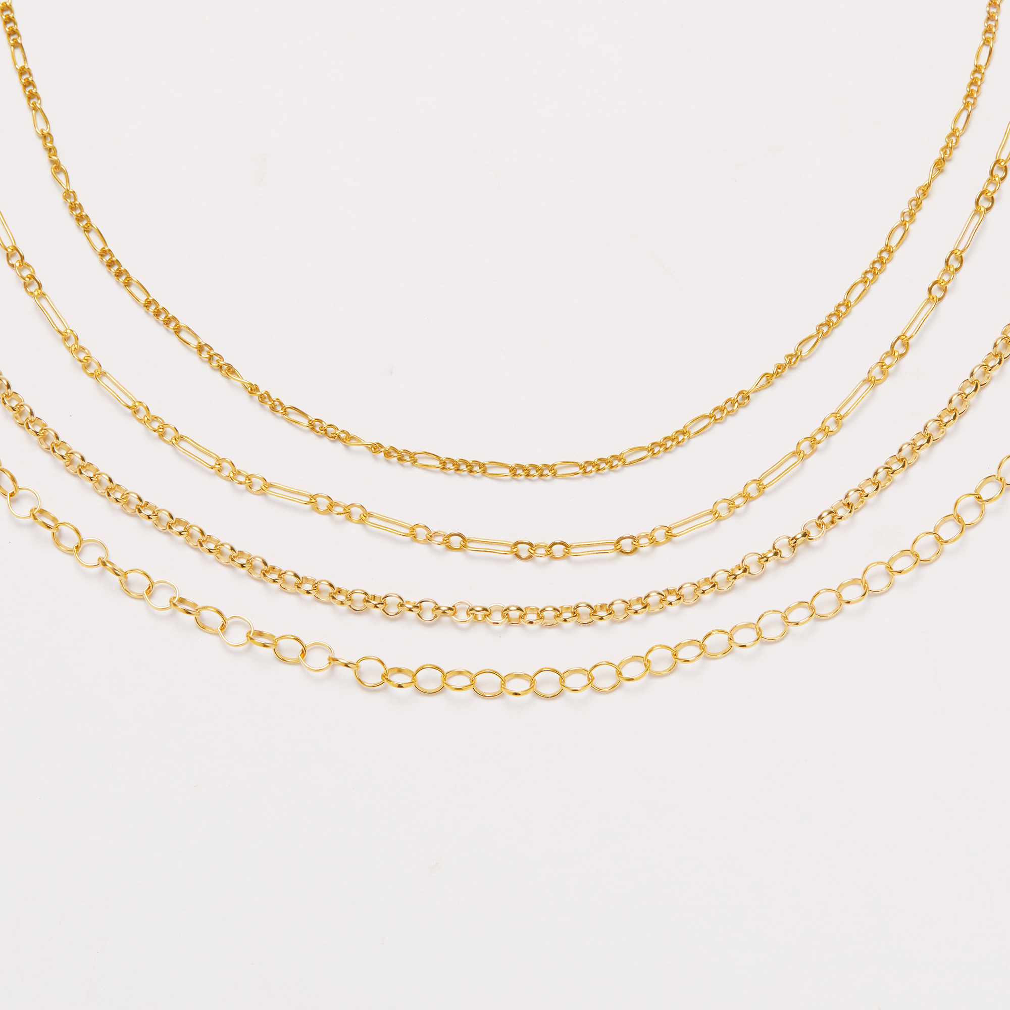 1PCS 14K Gold Filled Necklace Chain,Cable Round Chain,Figaro Chain,Link Paperclip Chain,Simple Necklace Chain,DIY Necklace Supplies 1320040 - Click Image to Close
