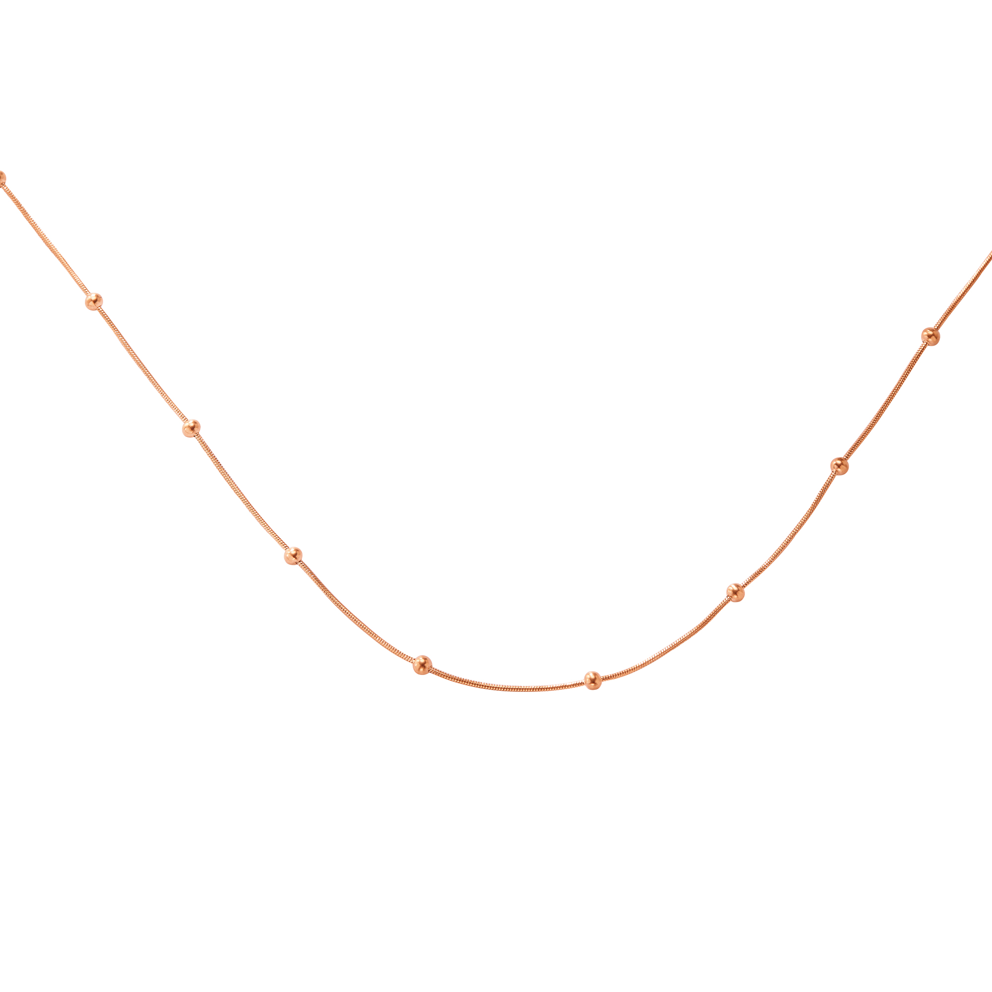 Simple Stainless Steel Beads Chain Necklace,Silver Rose Gold Black Stainless Steel Necklace Chain,Minimalist Beads Chain,DIY Necklace Supplies 1320051 - Click Image to Close