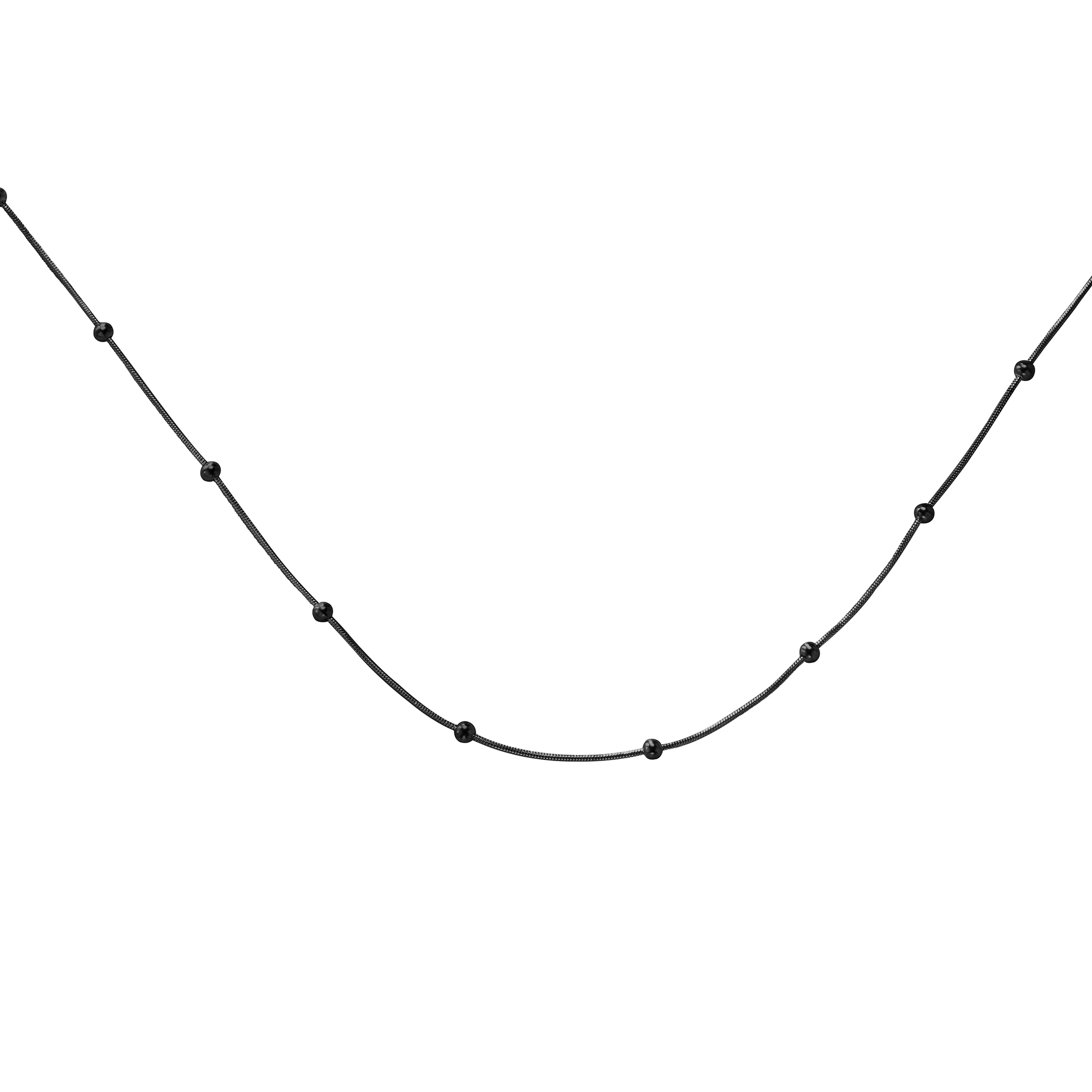 Simple Stainless Steel Beads Chain Necklace,Silver Rose Gold Black Stainless Steel Necklace Chain,Minimalist Beads Chain,DIY Necklace Supplies 1320051 - Click Image to Close