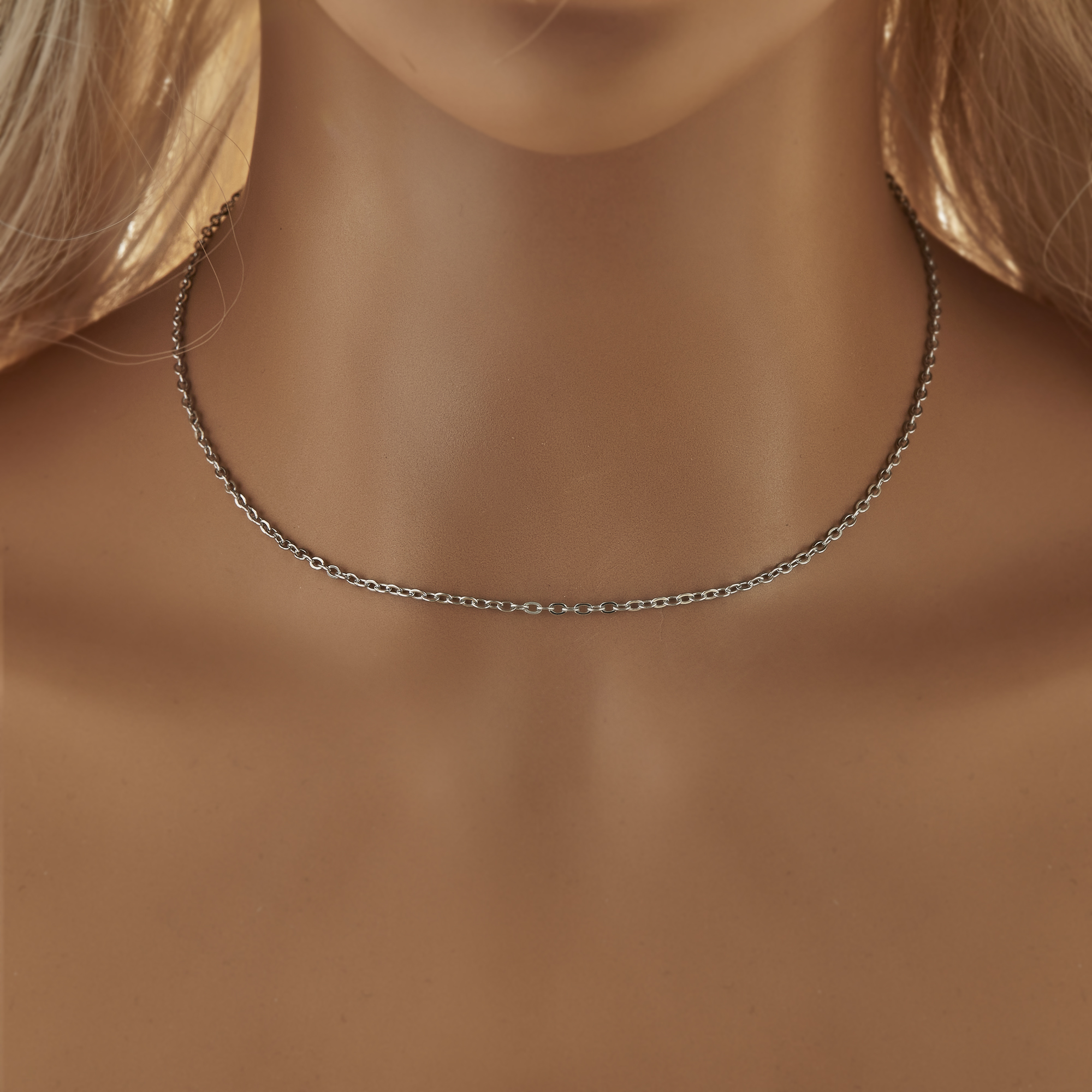 2MM Thick Simple Cable Chain Necklace,Stainless Steel Chain Necklace,Minimalist Choker Necklace,DIY Necklace Supplies 1320055