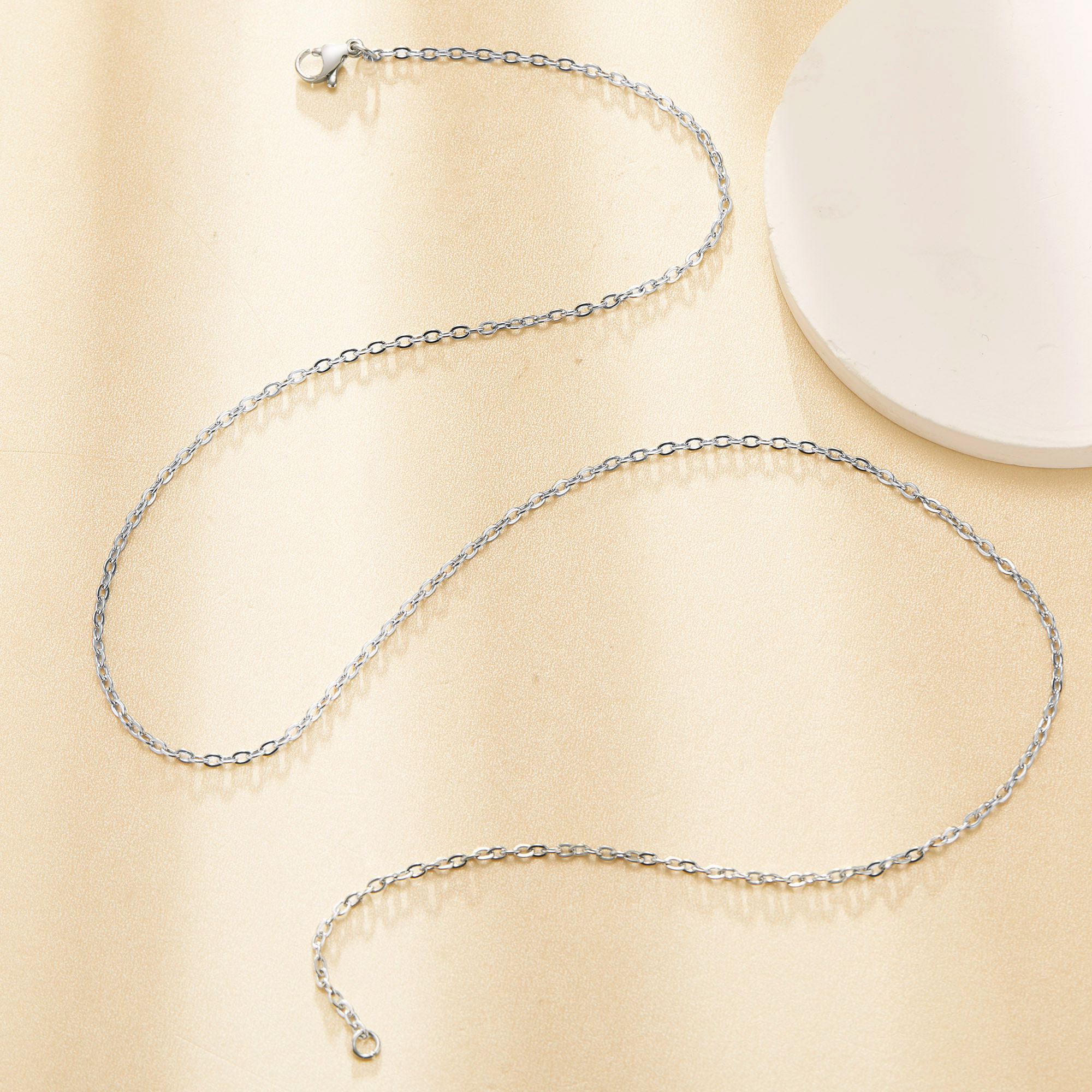 2MM Thick Simple Cable Chain Necklace,Stainless Steel Chain Necklace,Minimalist Choker Necklace,DIY Necklace Supplies 1320055