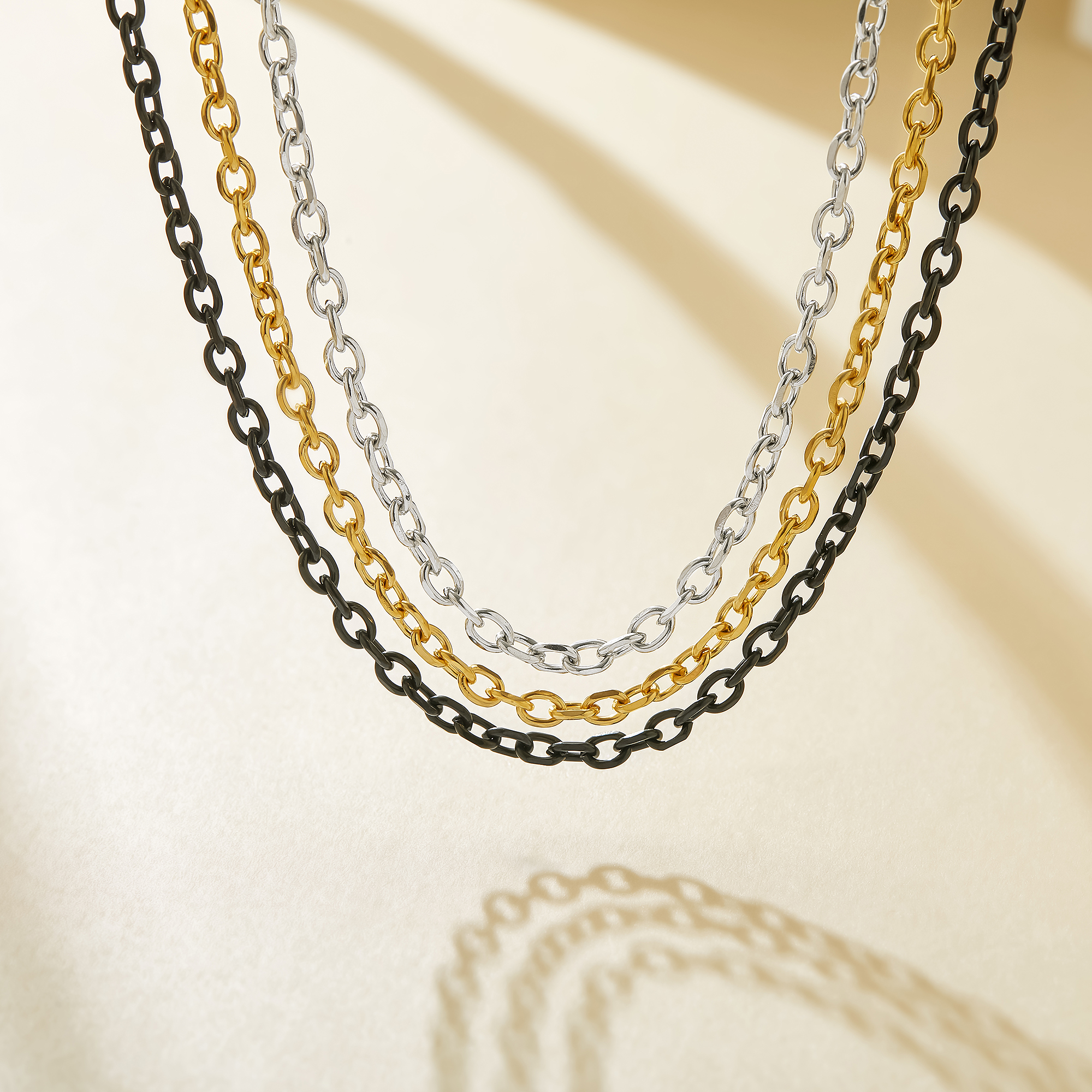 20Inches 4MM Thick Stainless Steel Oval Cable Chain Necklace,Simple Choker Necklace,Minimalist Oval Necklace,DIY Chain Necklace Supplies 1320068