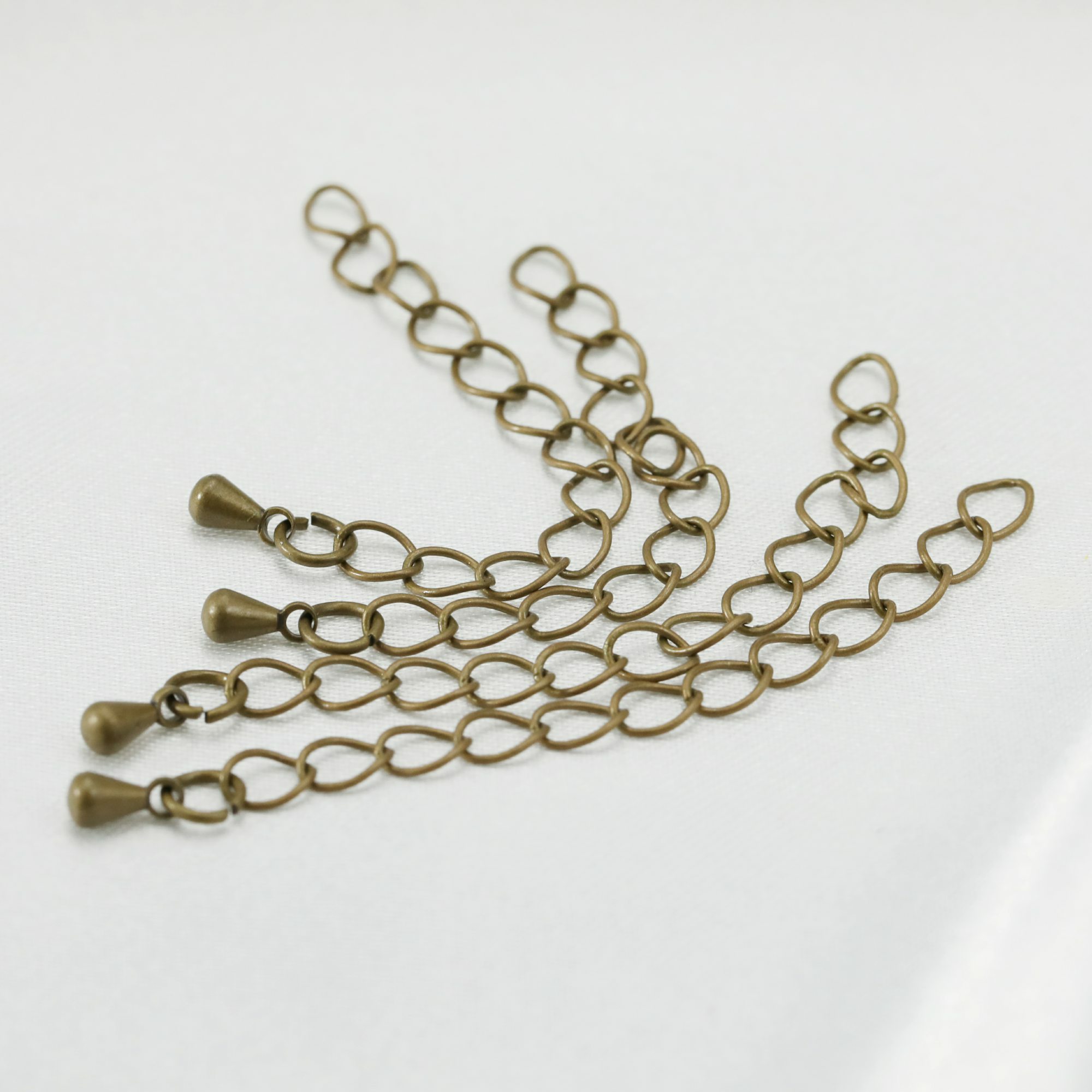 20Pcs 2Inches Brass Bronze Antiqued Extension Chain for DIY Necklace 1321008 - Click Image to Close