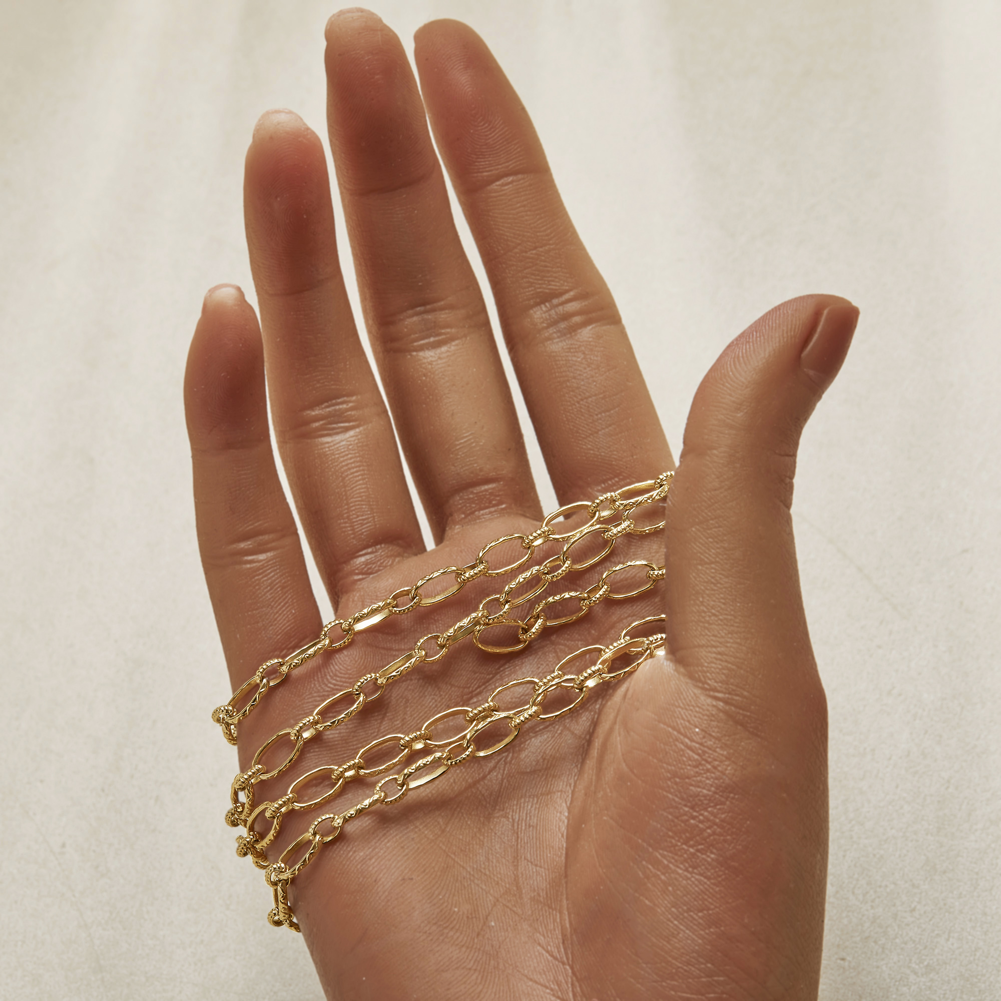 1 Meter 4.88MM Wide Gold Plated Stainless Steel Necklace,Oval Cable Chain,Simple Choker Necklace,DIY Loose Chain Necklace Supplies 1325014