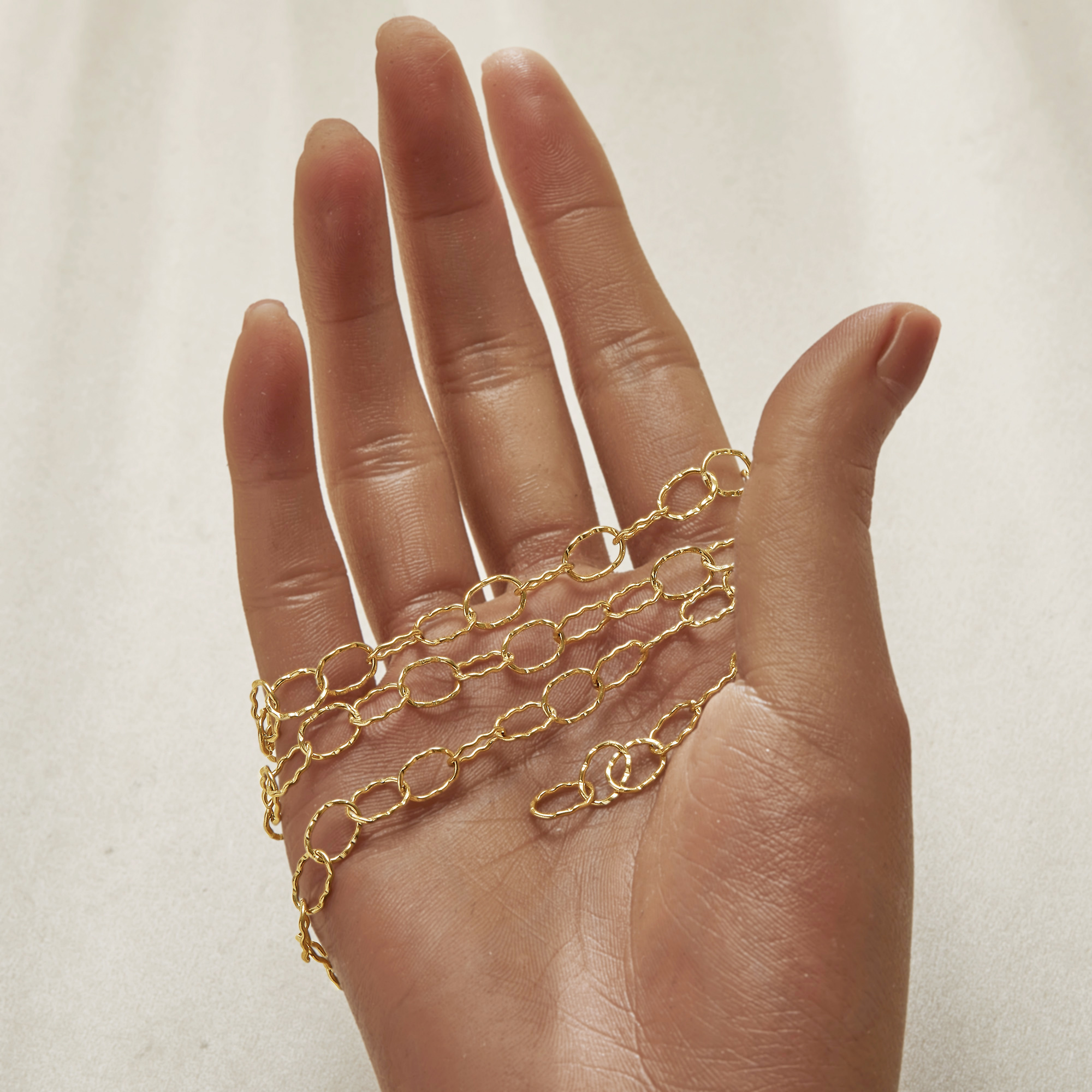 1 Meter 6.3MM Wide Gold Plated Stainless Steel Necklace,Oval Cable Chain,Minimalist Choker Necklace,DIY Loose Chain Necklace Supplies 1325015