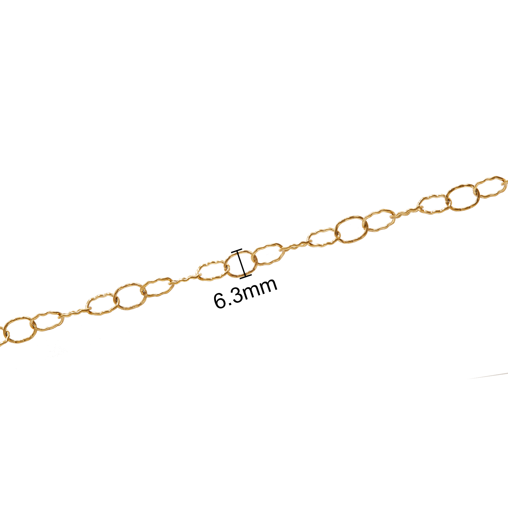 1 Meter 6.3MM Wide Gold Plated Stainless Steel Necklace,Oval Cable Chain,Minimalist Choker Necklace,DIY Loose Chain Necklace Supplies 1325015