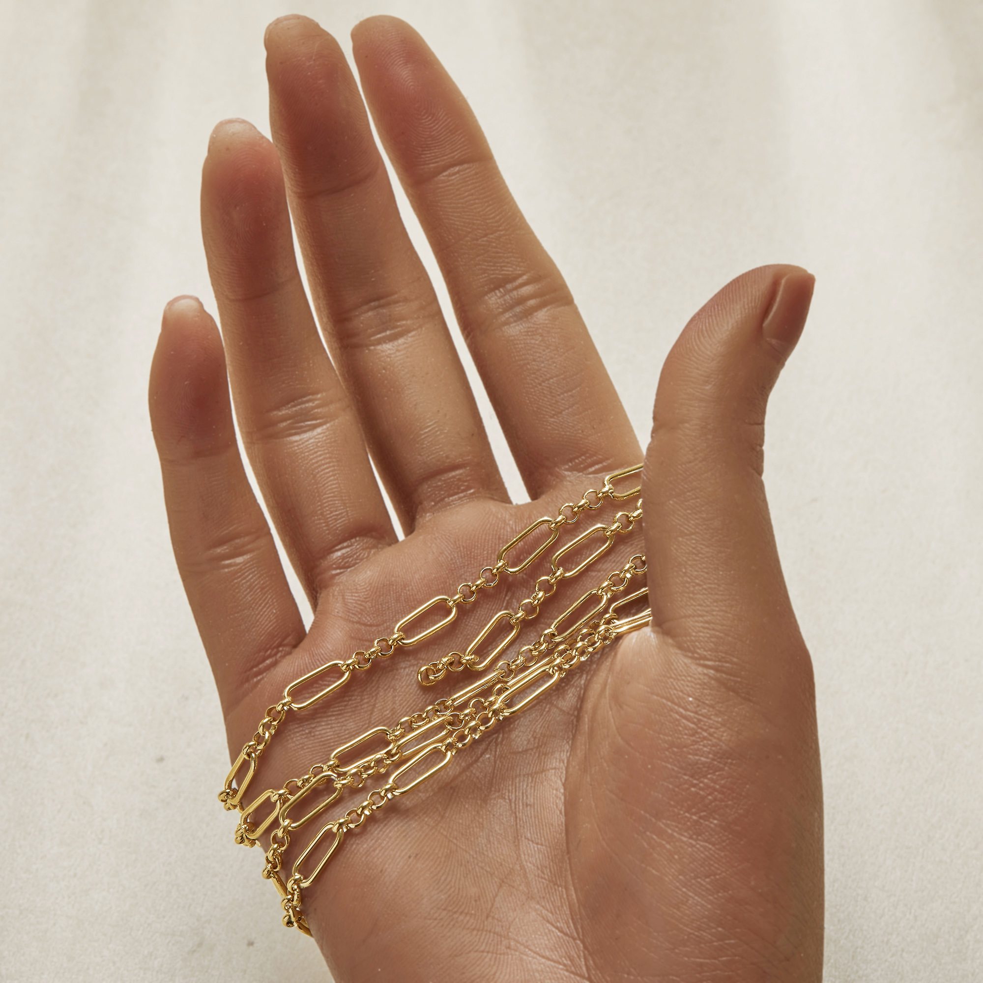 1 Meter 4.2MM Wide Gold Plated Stainless Steel Necklace,Cable Chain,Simple Chunky Choker Necklace,DIY Loose Chain Necklace Supplies 1325016