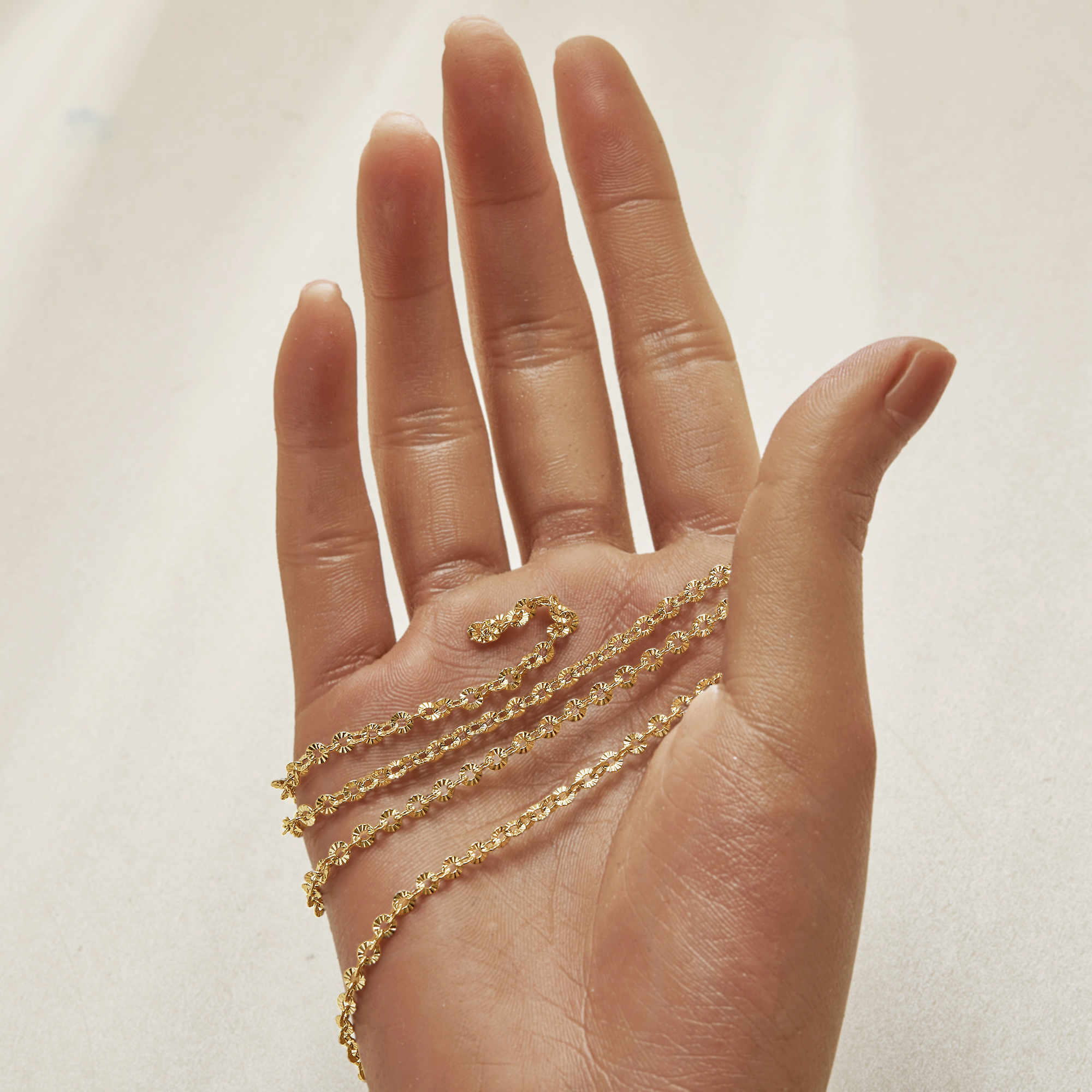 1 Meter 3MM Wide Gold Plated Stainless Steel Necklace,Round Cable Chain,Simple Choker Necklace,DIY Loose Chain Necklace Supplies 1325017