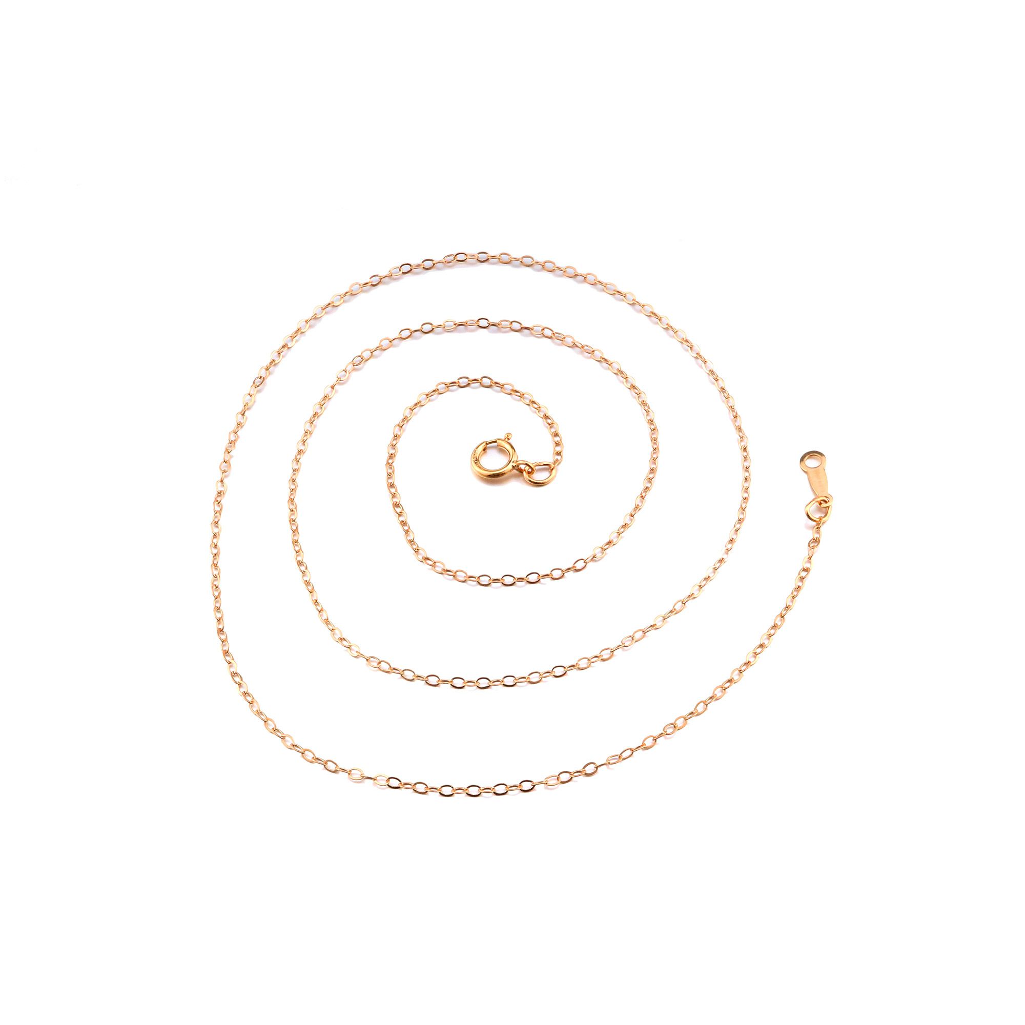 1.3MM 14K Rose Gold Filled Necklace O Chain DIY Supplies Findings 1329004 - Click Image to Close