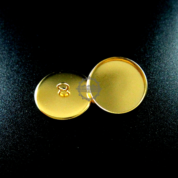 10pcs 16MM setting size simple 14K light gold plated round button bezel base DIY supplies 1411116 - Click Image to Close