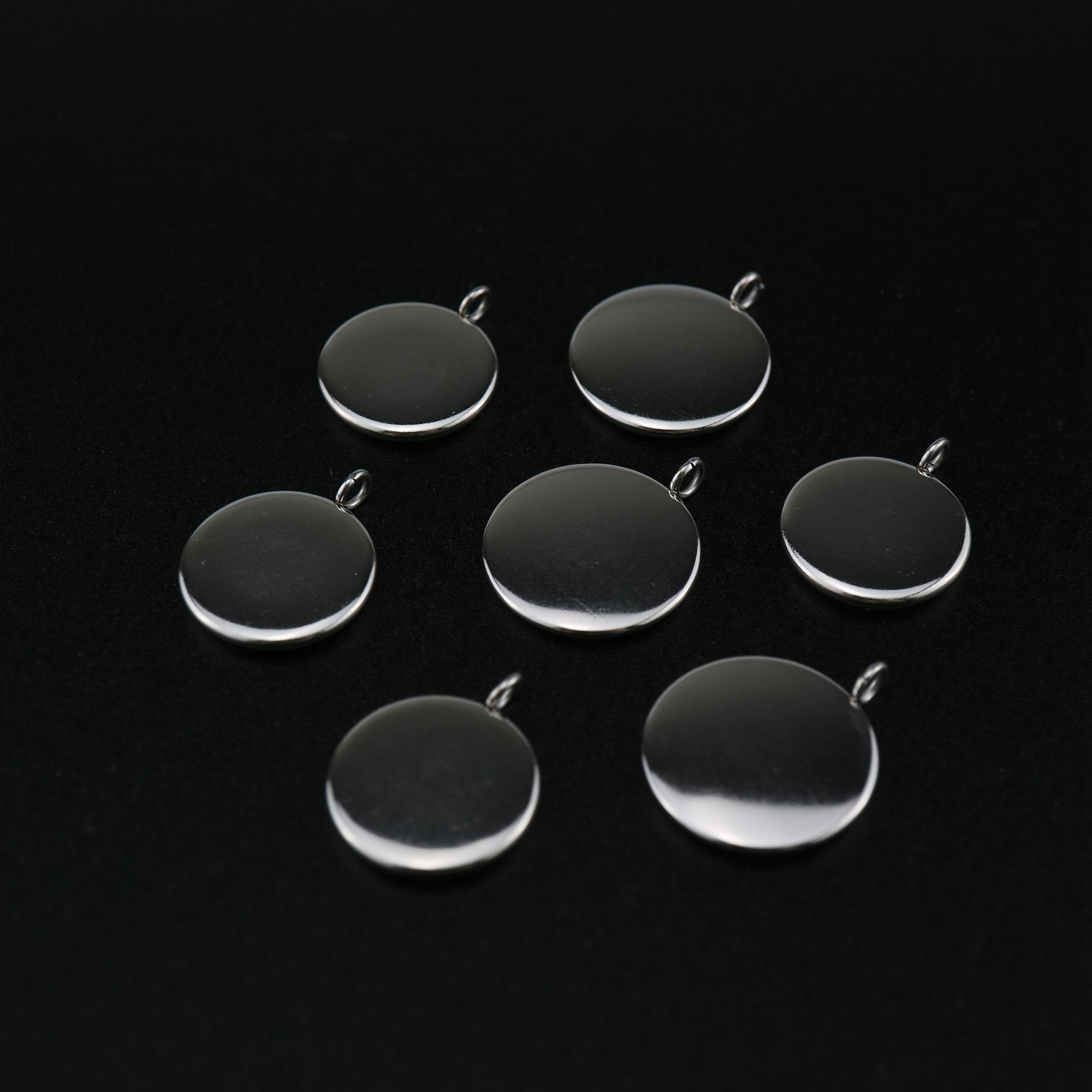 10Pcs 6-20MM Stainless Steel Round Bezel Pendant Settings for Cabochon DIY Jewelry Supplies 1411251 - Click Image to Close