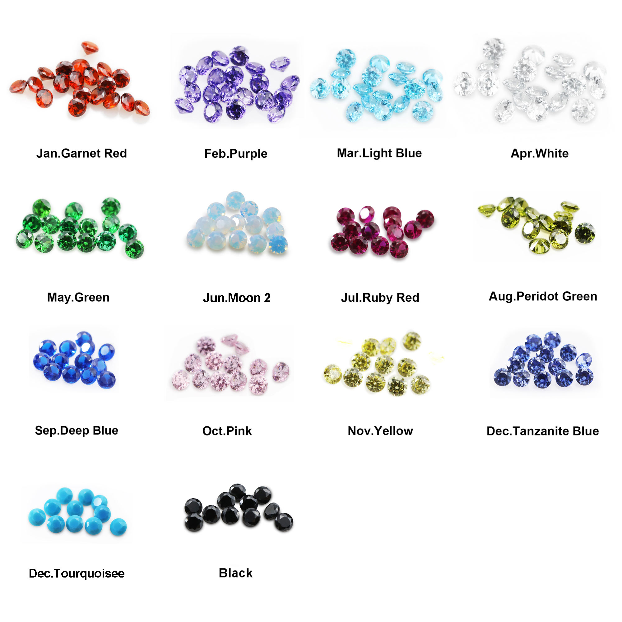 4MM Round Birthstone Charm,Solid 925 Sterling Silver Color Stone Pendant Charm,Simulated Color Gemstone DIY Supplies Charm 1411313 - Click Image to Close