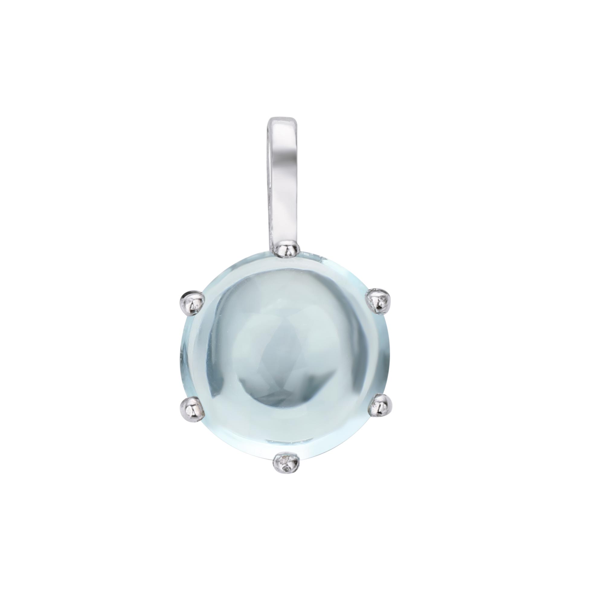 8MM Round Sky Blue Topaz Birthstone Charm,Solid 925 Sterling Silver Charm,November Birthstone Pendant,DIY Jewelry Supplies 1411322 - Click Image to Close