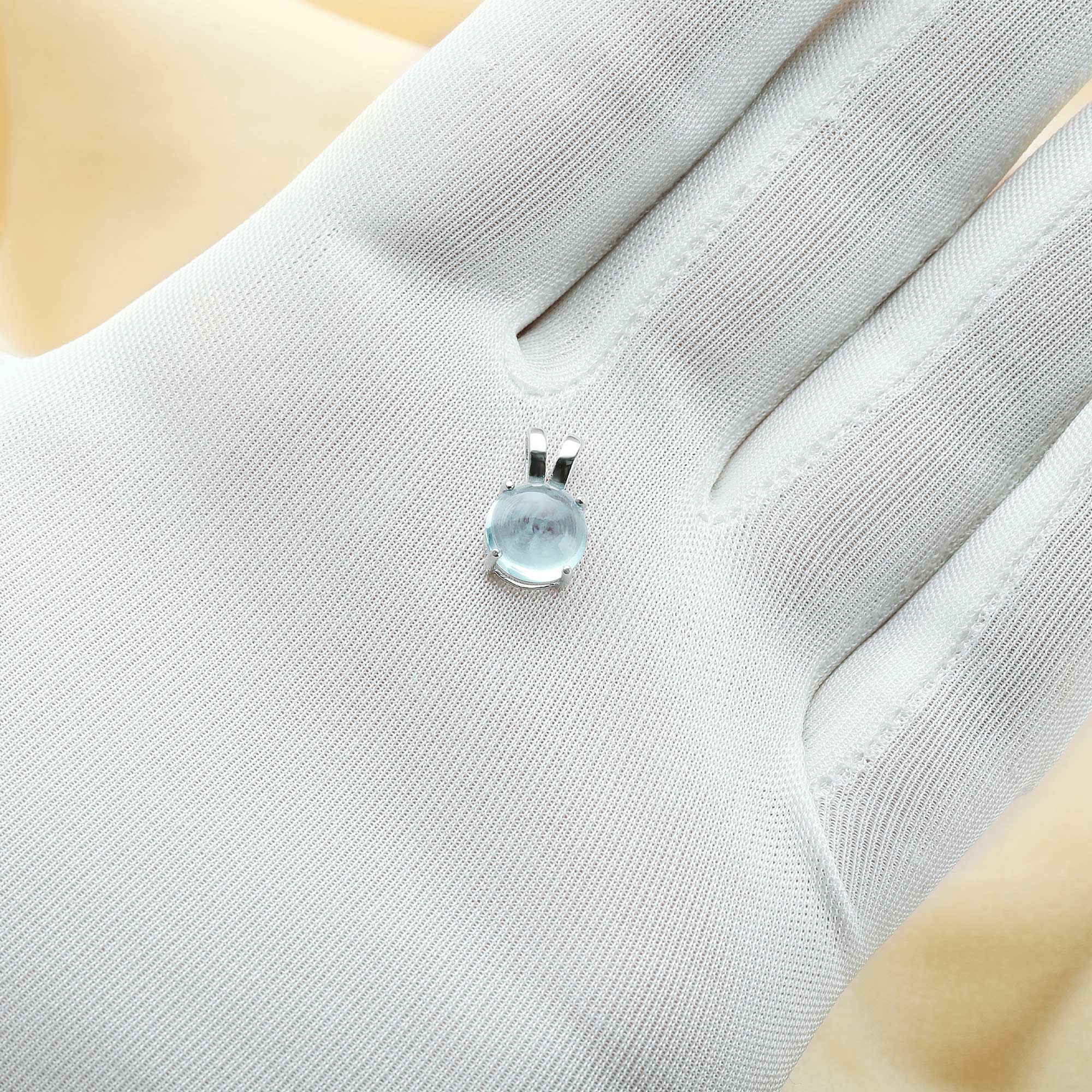 8MM Round Sky Blue Topaz Birthstone Pendant Charm,Solid 925 Sterling Silver Charm,November Birthstone Pendant,DIY Birthstone Jewelry 1411323 - Click Image to Close