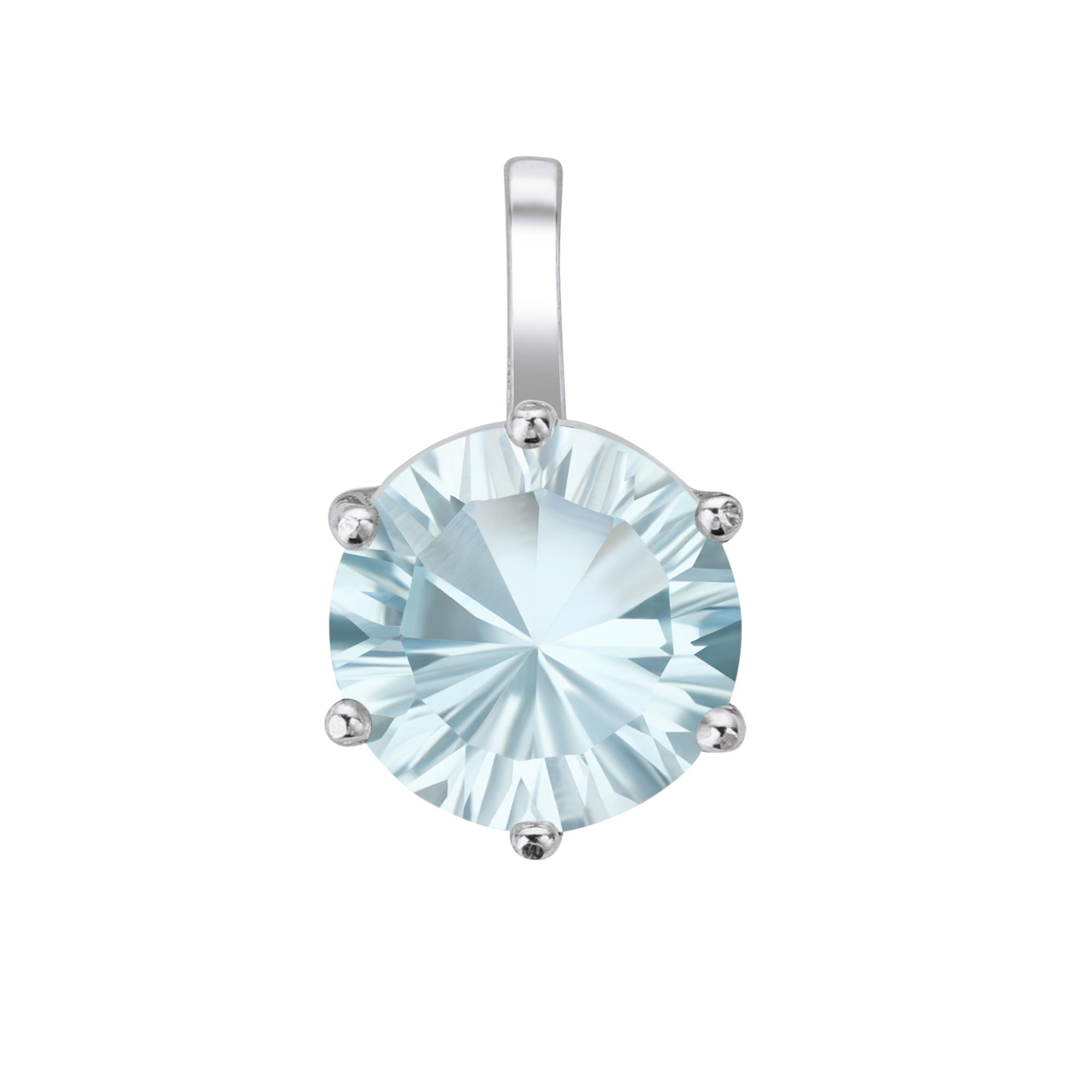 8MM Round Sky Blue Topaz Birthstone Pendant Charm,Solid 925 Sterling Silver Charm,November Birthstone Pendant,DIY Birthstone Jewelry 1411324 - Click Image to Close