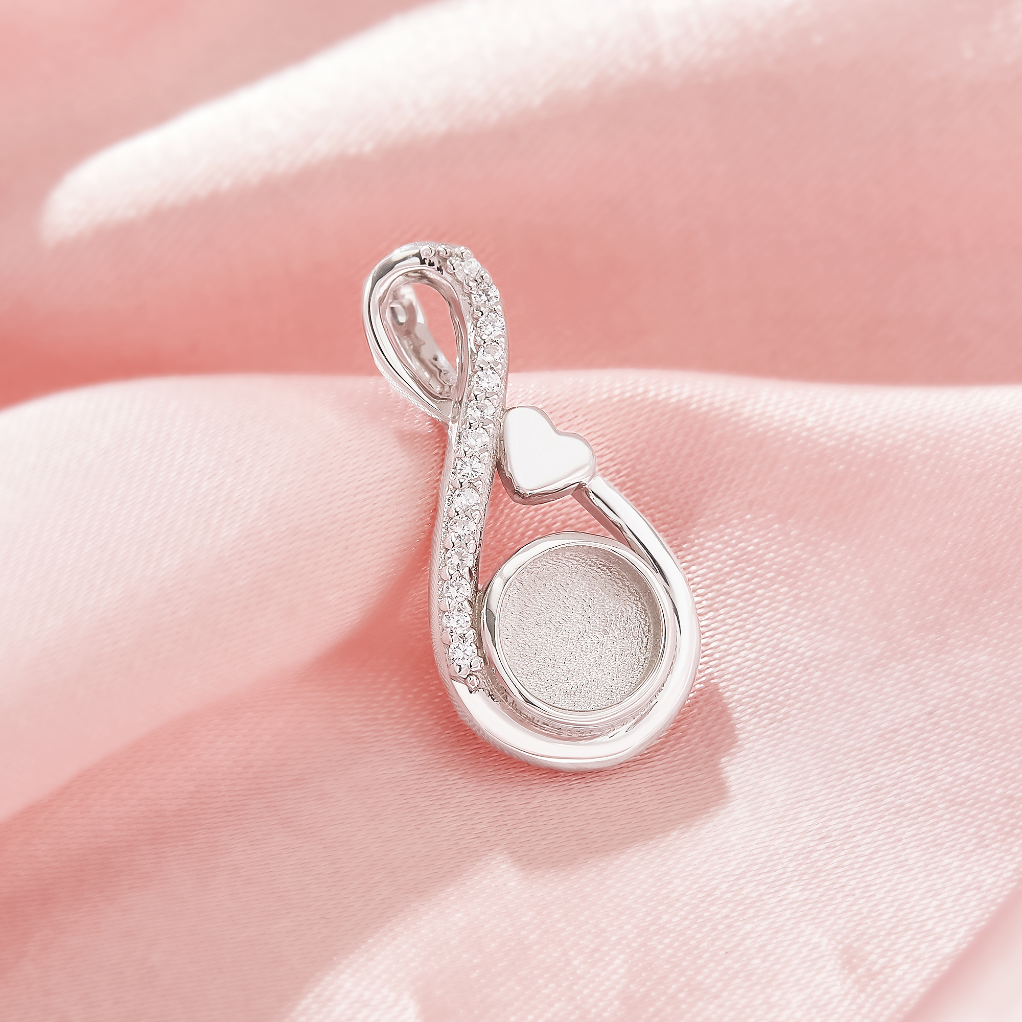 6MM Keepsake Breast Milk Resin Round Bezel Pendant Settings,Solid 925 Sterling Silver Pendant Charm,Art Deco Pendant,DIY Pendant Supplies 1411415-1