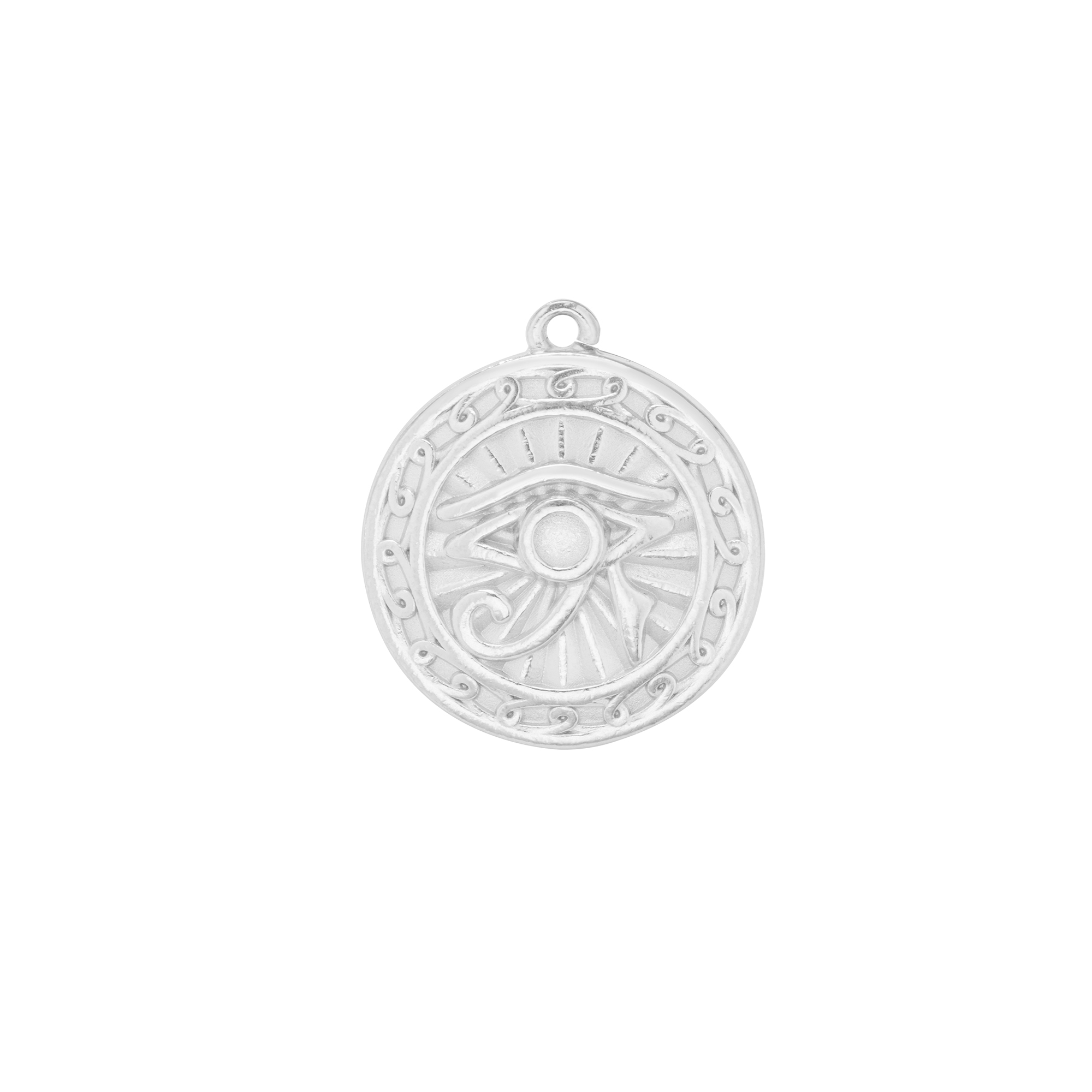 Stainless Steel Round Eye Pendant Charm,Vintage Stainless Steel Eye Pendant,Gold Plated Pendant,DIY Pendant Supplies 1411425 - Click Image to Close