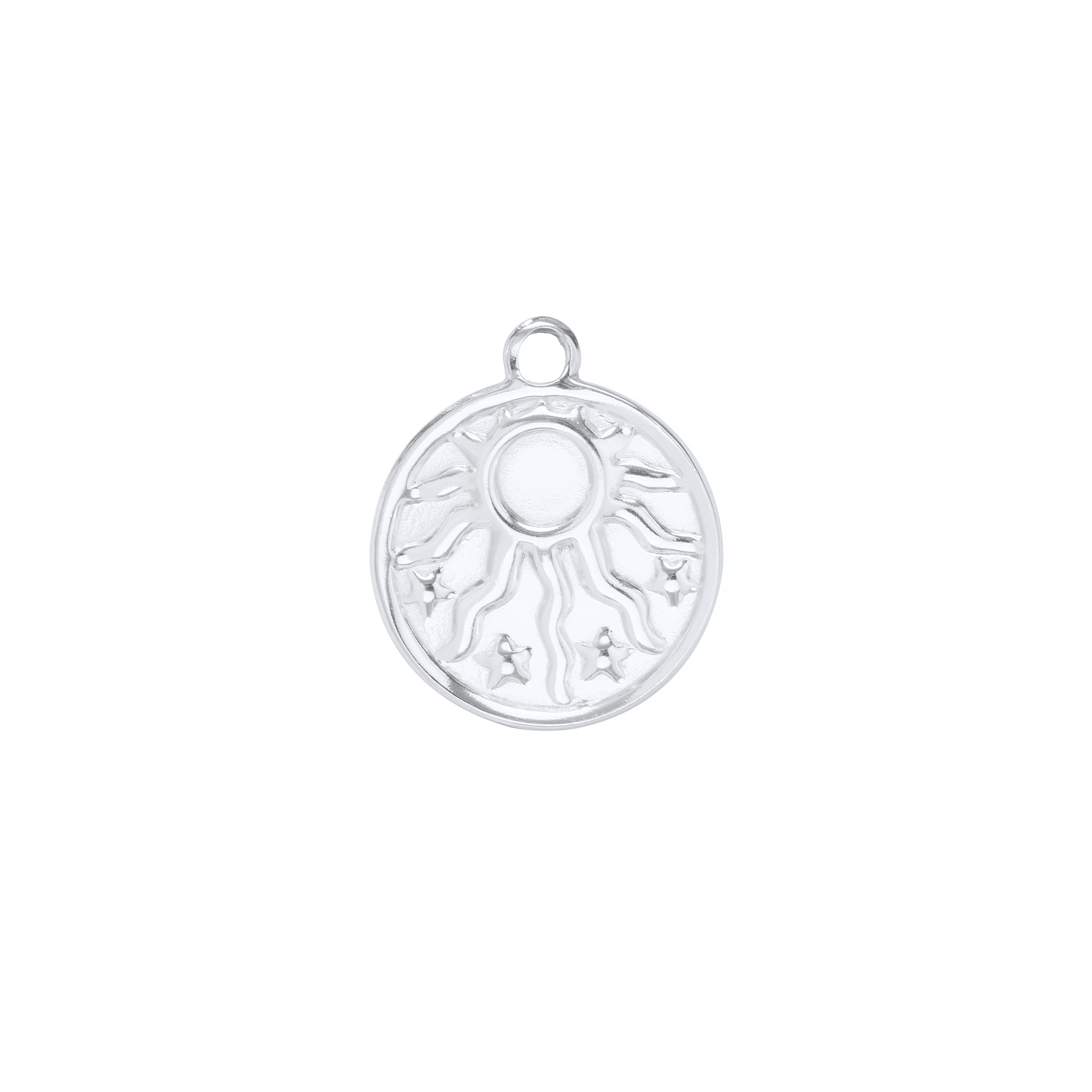 5MM Keepsake Breast Milk Resin Round Bezel Sun Star Pendant Settings,Gold Plated Stainless Steel Pendant,Vintage Styles Sun Pendant 1411427 - Click Image to Close