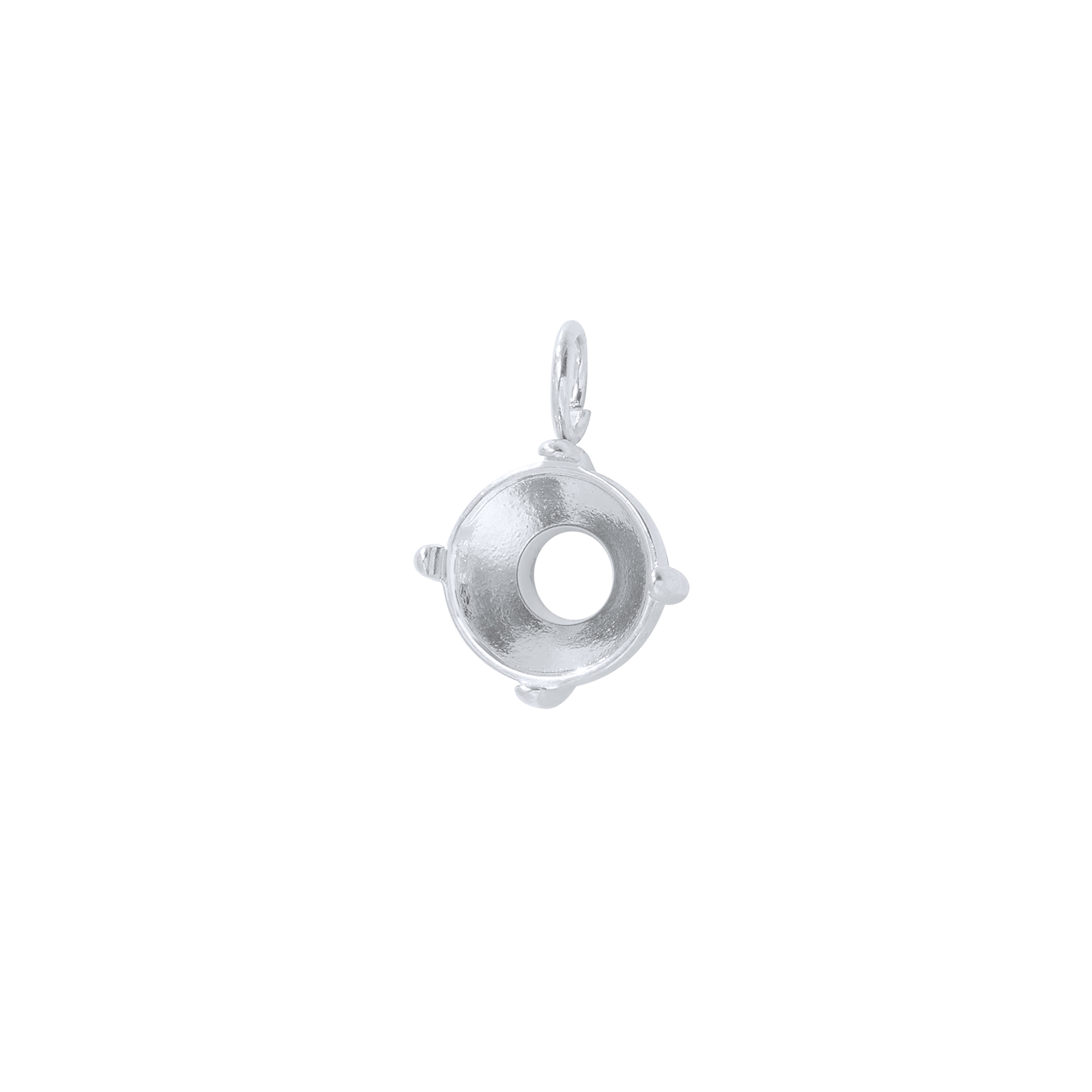 7MM Round Prong Bezel Pendant Settings,Rose Gold Plated Stainless Steel Pendant Charm,Minimalist Round Pendant,Simple Pendant Blank 1411432 - Click Image to Close