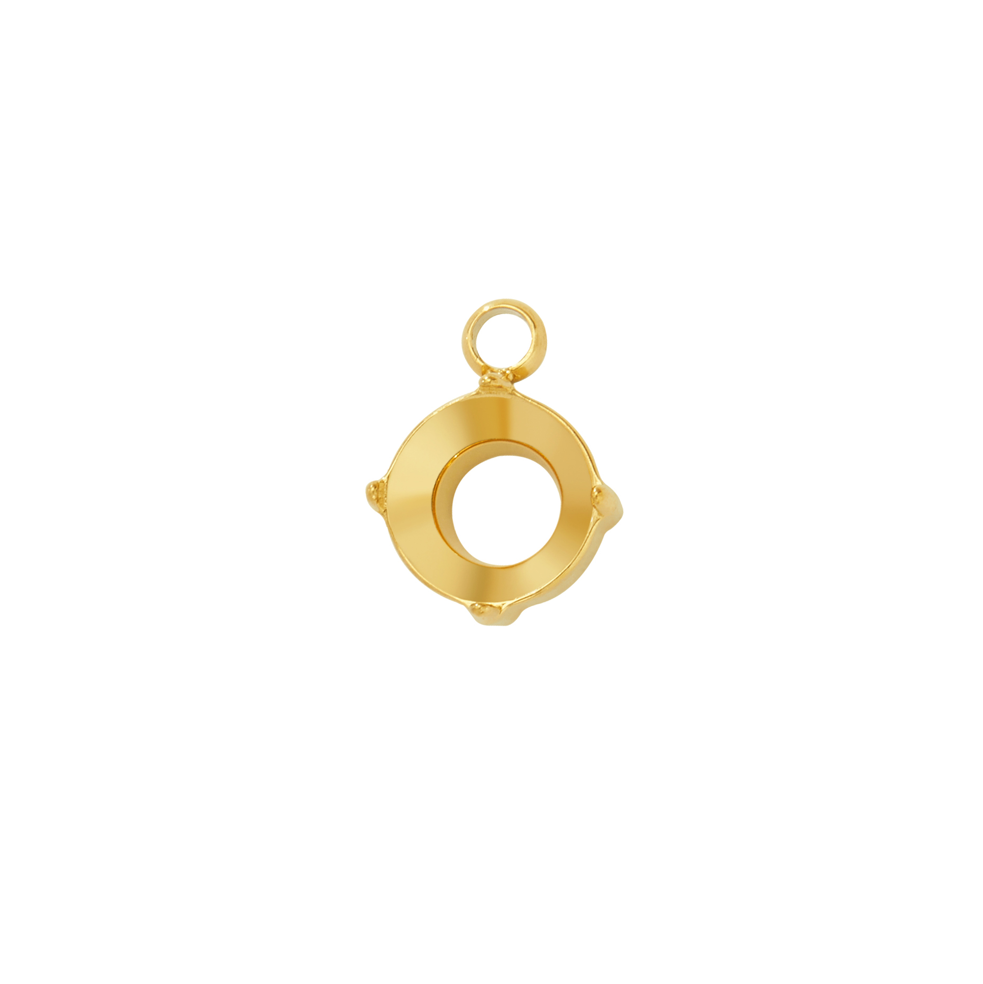 Round Prongs Bezel Pendant Settings,Rose Gold Plated Stainless Steel Pendant Charm,Minimalist Round Pendant,Simple Pendant Blank 1411434 - Click Image to Close