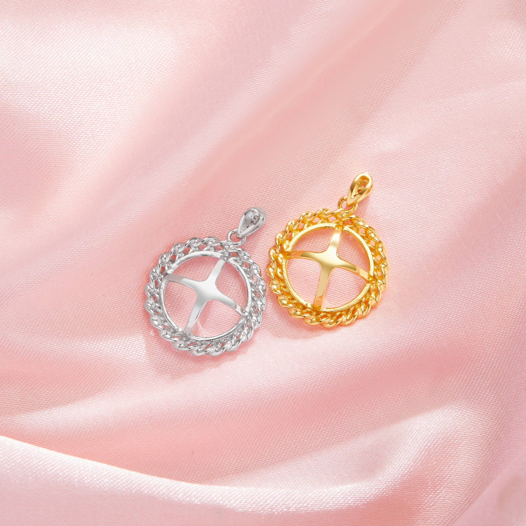 Keepsake Breast Milk Resin Ball Round Pin Pendant Settings for Half Drilled Pearl Bead,Solid 14K 18K Gold Pendant Charm,Minimalist Pendant,DIY Pendant Supplies 1411462 - Click Image to Close