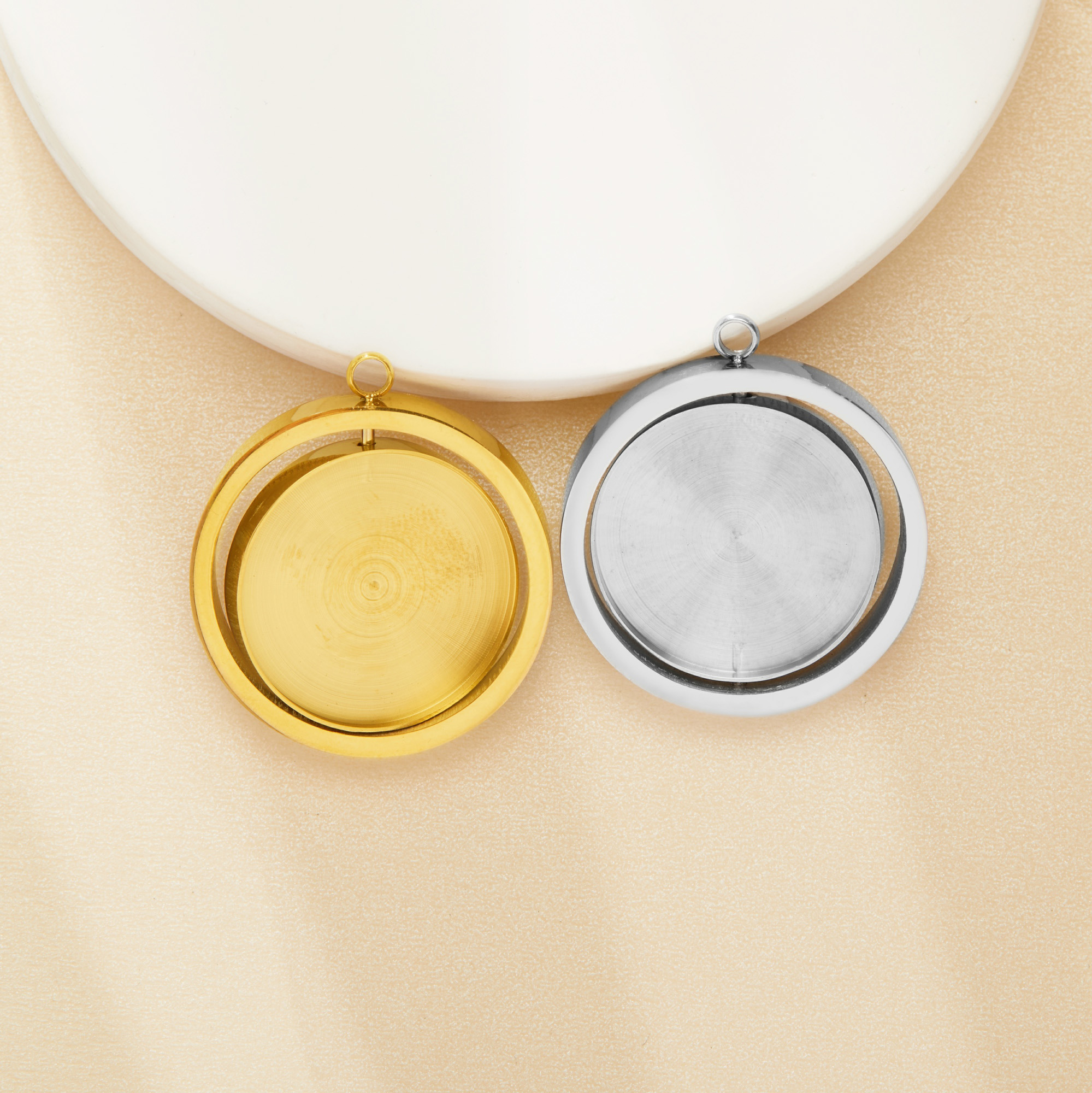 20MM Round Bezel Keepsake Breast Milk Resin Pendant Settings,Stainless Steel Rotatable Pendant Charm,DIY Pendant Supplies 1411474 - Click Image to Close
