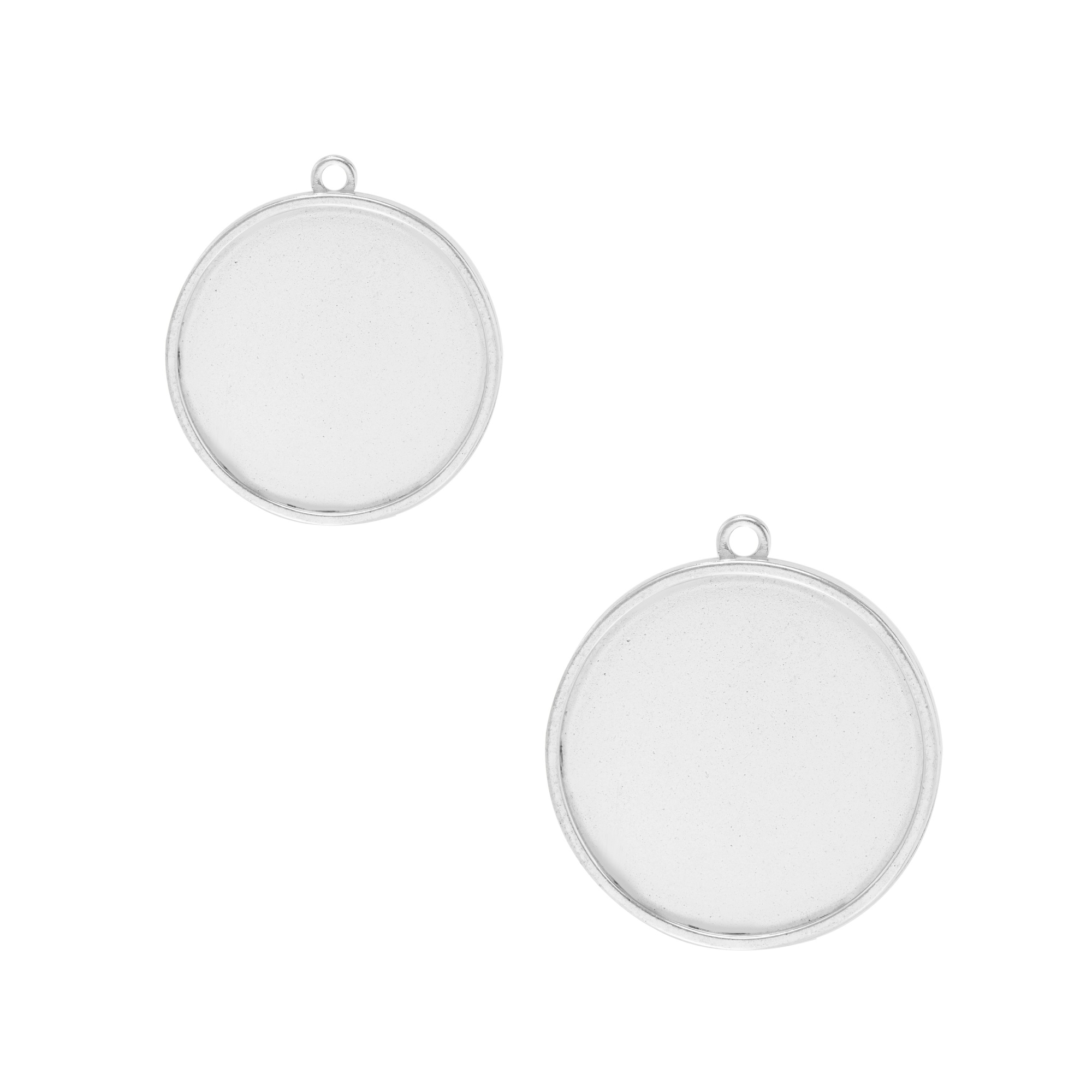 Keepsake Breast Milk Double Sides Round Pendant Bezel,Minimalist Stainless Steel Round Pendant Charm,DIY Pendant Charm Supplies 1411482
