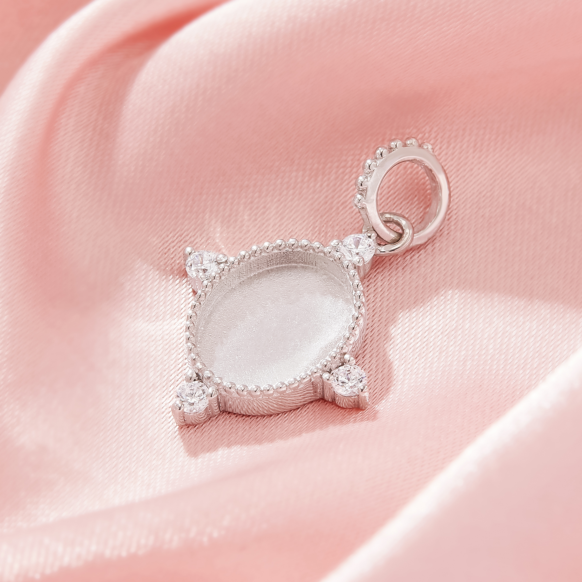 Keepsake Breast Milk Resin Oval Bezel Pendant Settings,Solid 925 Silver Pendant Charm,Vintage Styles DIY Pendant Supplies 1421248